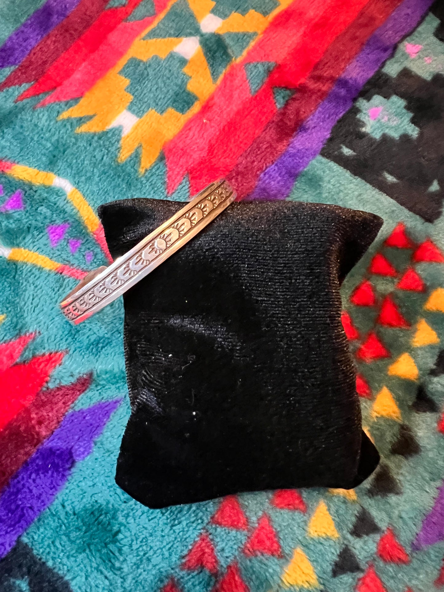 Sonoran Rose Turquoise Reverse Cuff