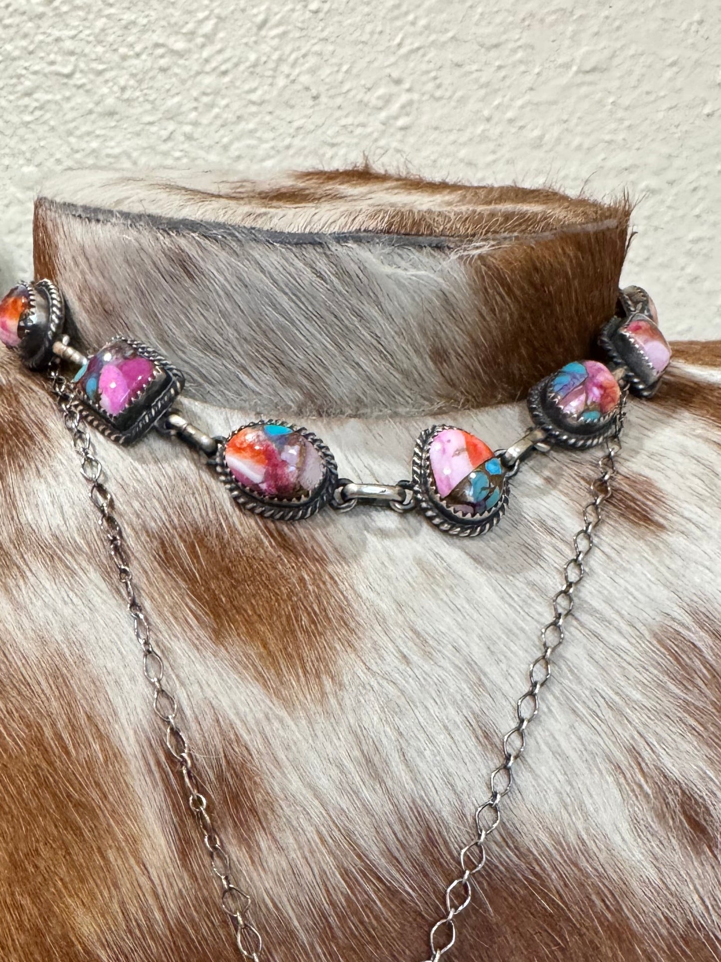 Pink Dahlia Choker