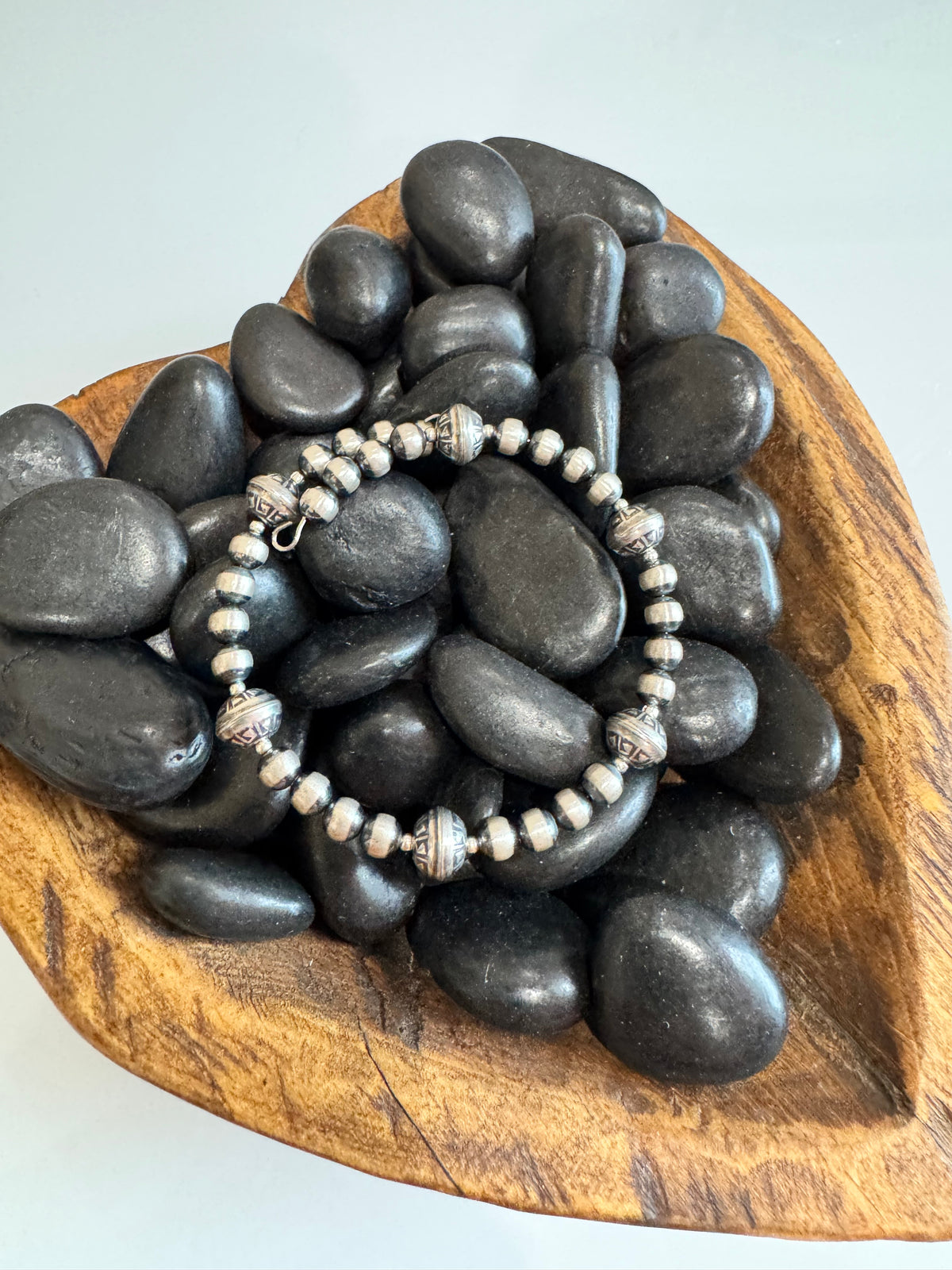 Sterling Silver Pearl Memory Wire Bracelet