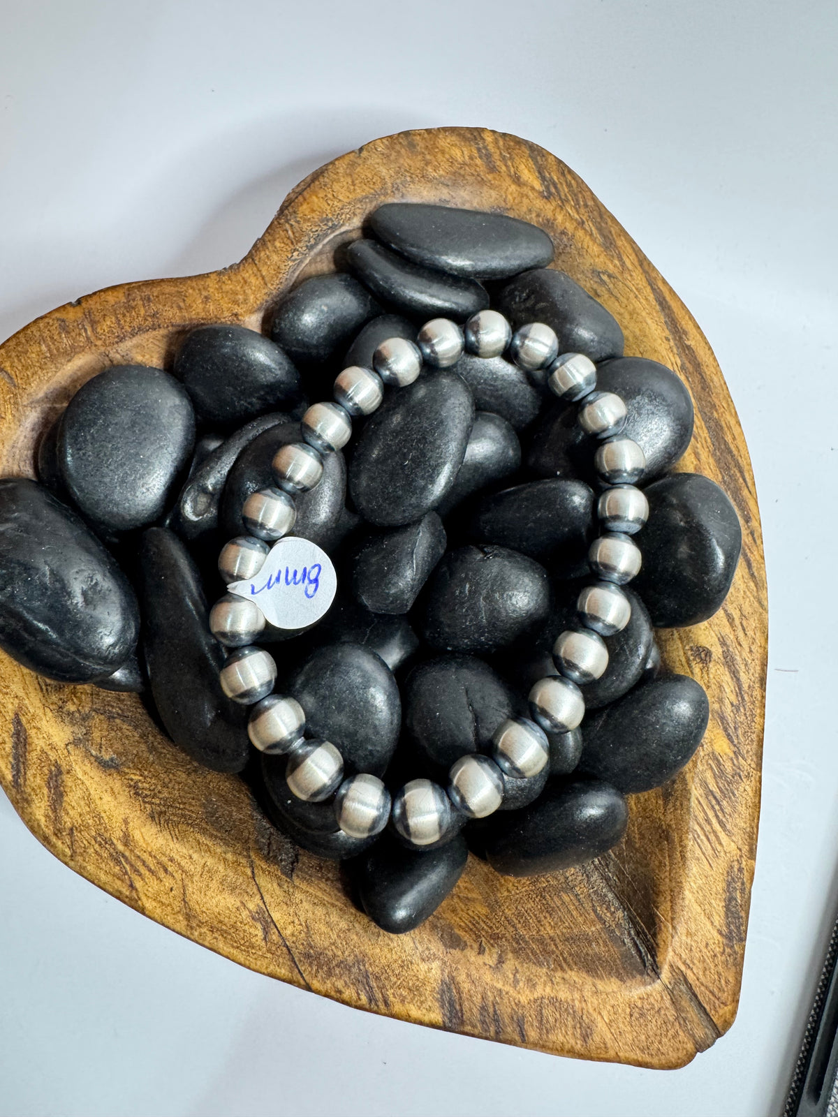 8mm Sterling Silver Stretchy Bracelet