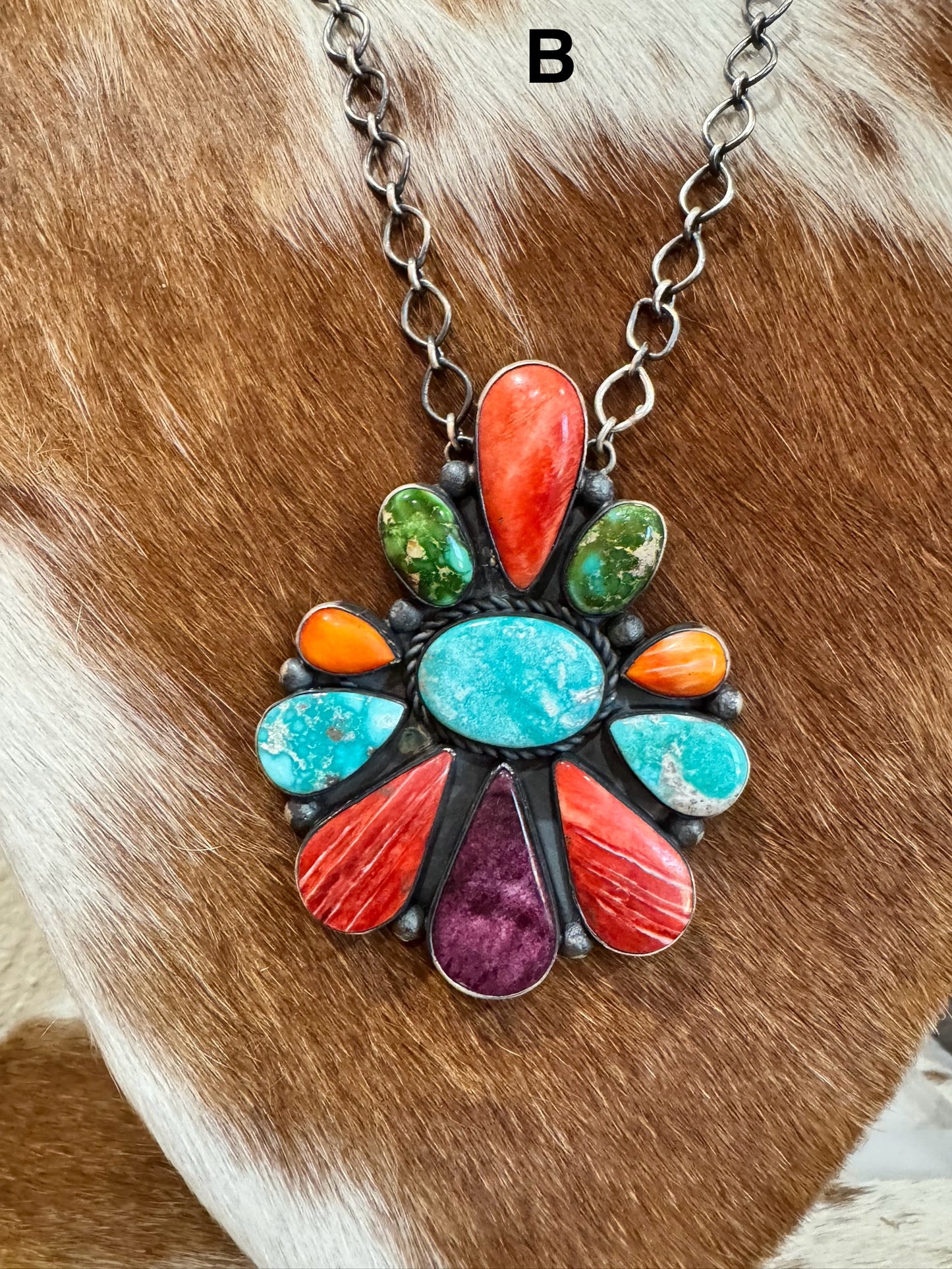 Whitewater, Sonoran Gold & Spiny Oyster Cluster Necklace