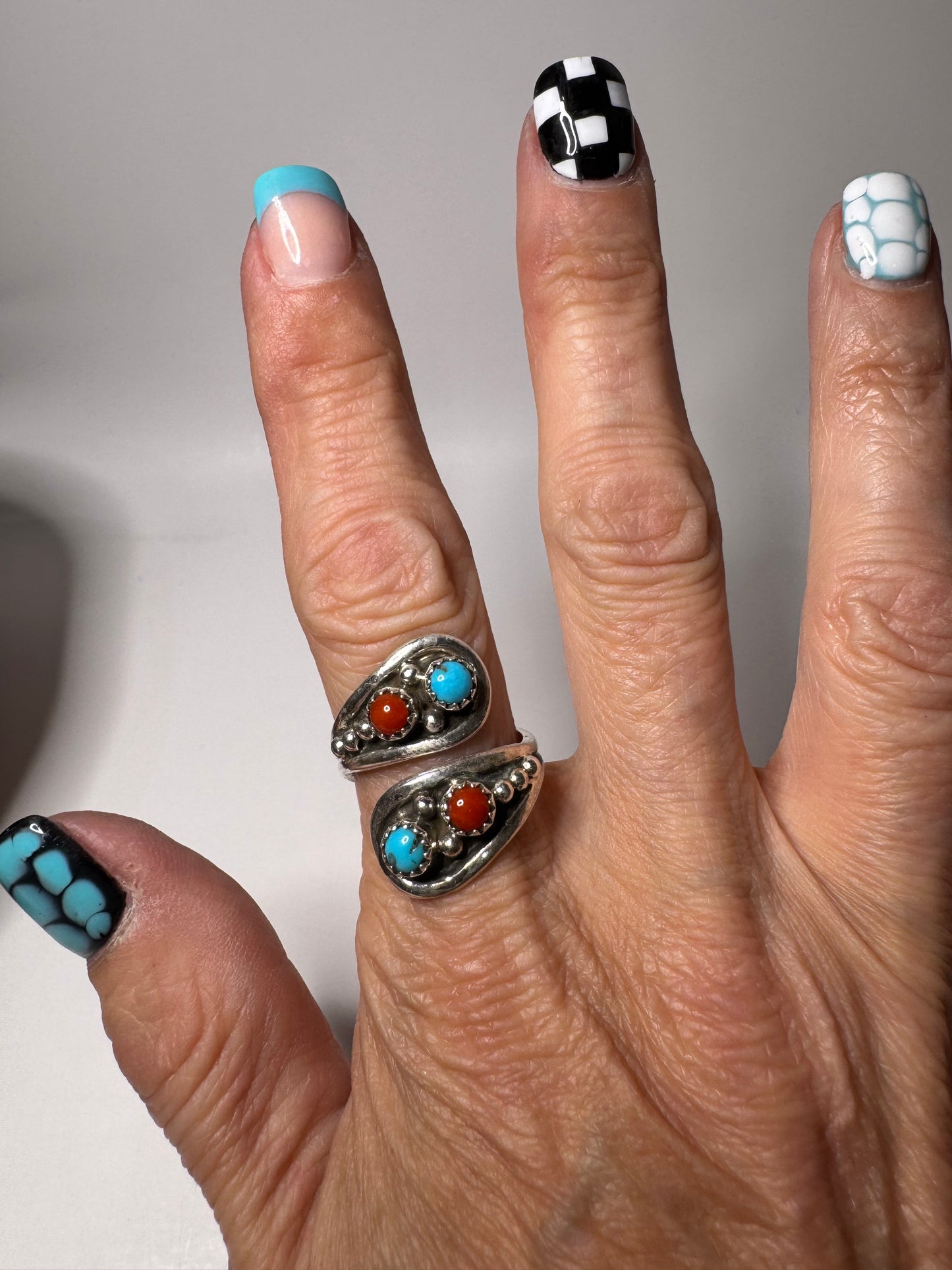 Kingman & Coral Ring