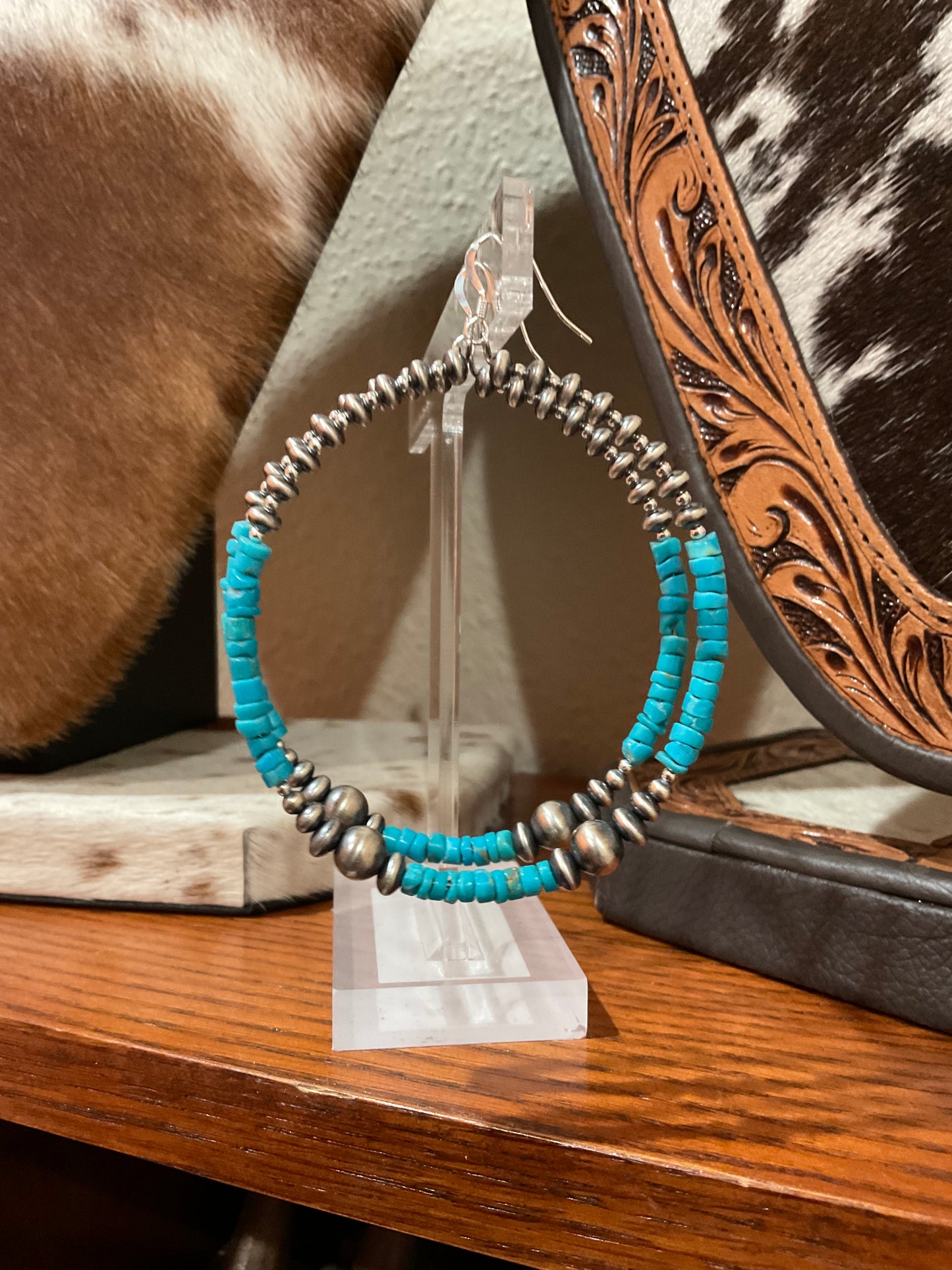 Kingman Pearl Hoop Earrings