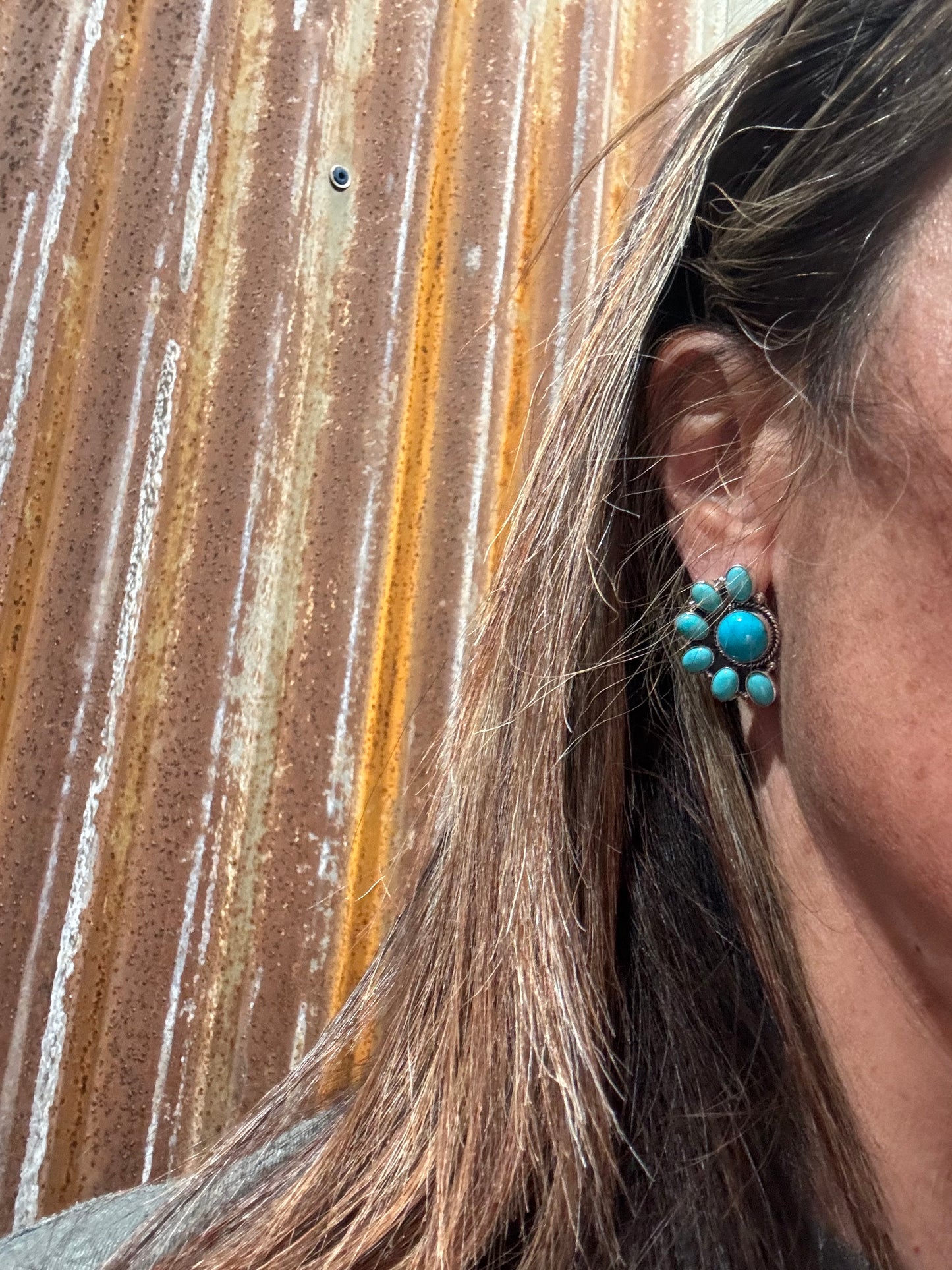 Kingman Half Cluster Earrings