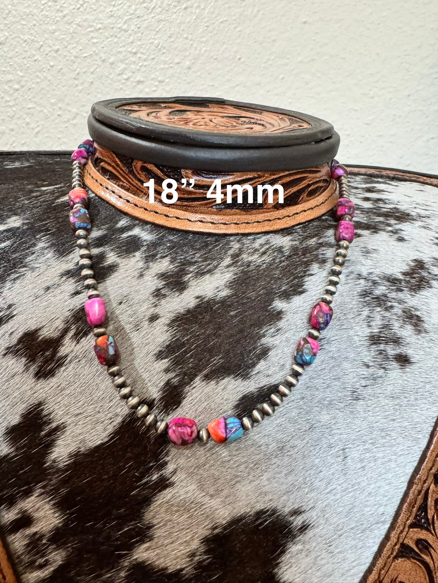 Sterling Silver Pearls w/Pink Dahlia