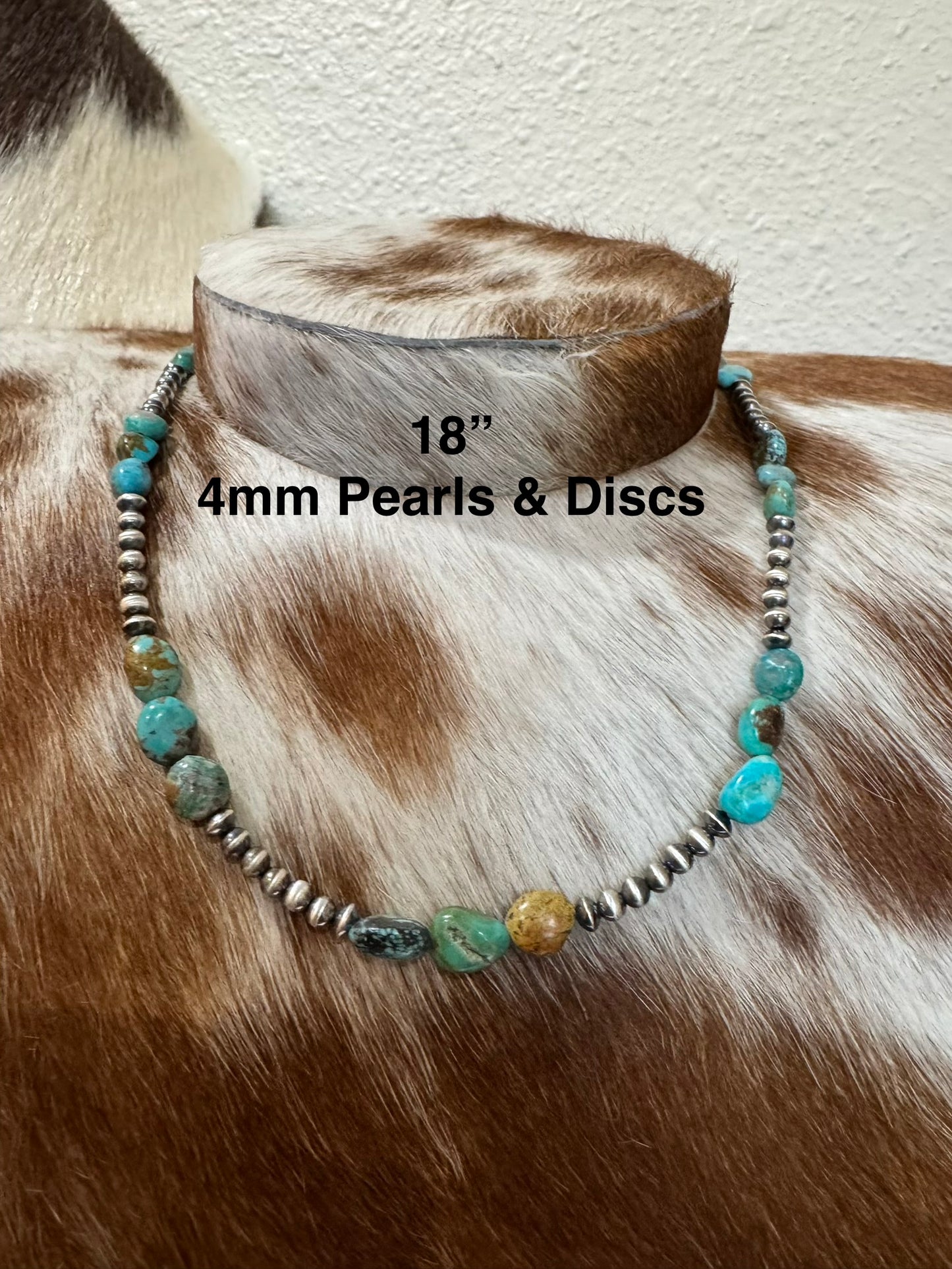 Sterling Silver Pearls w/Kingman Turquoise