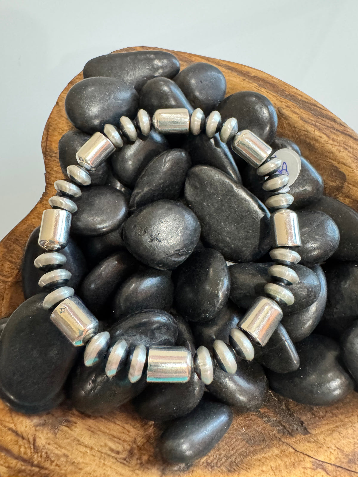 8mm Sterling Silver Stretchy Bracelet