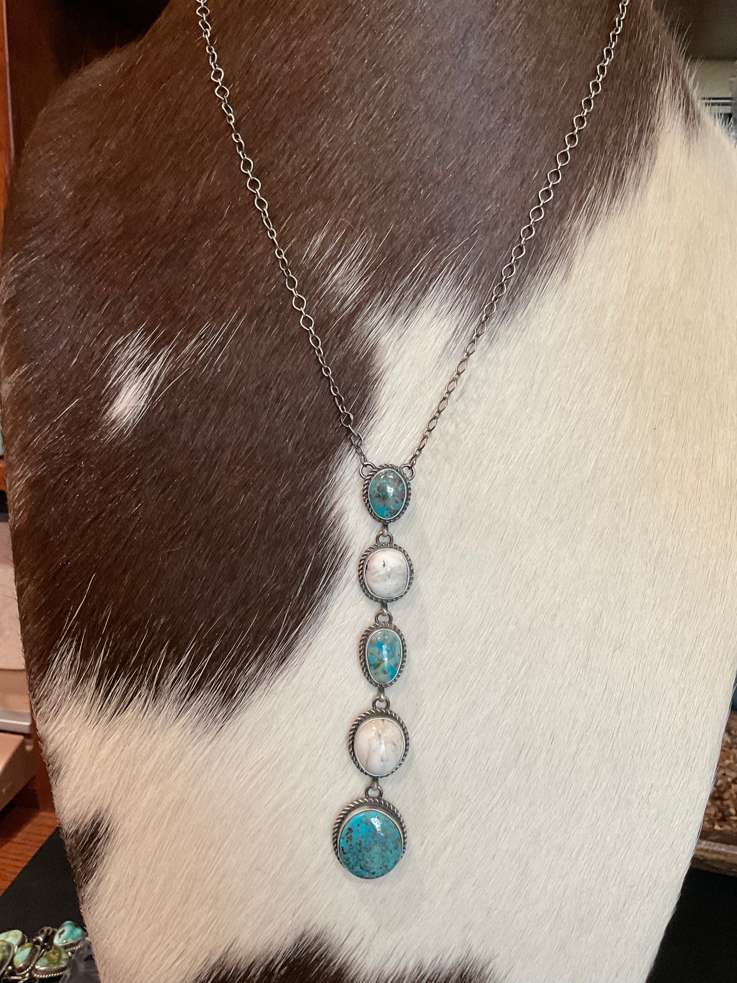 Turquoise & White Buffalo Lariats