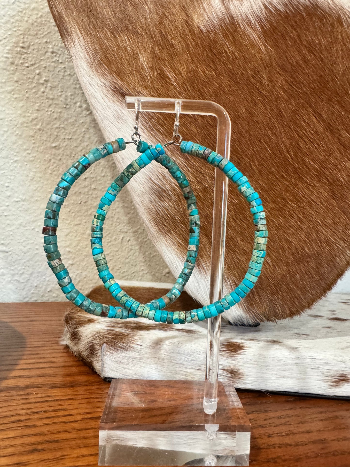 Heishi & Nugget Hoop Earrings