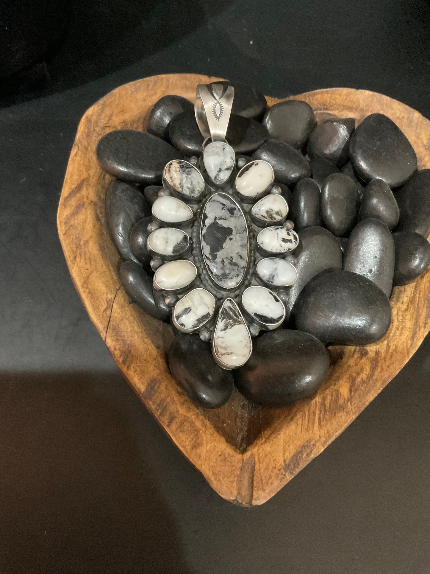 White Buffalo Cluster Pendant