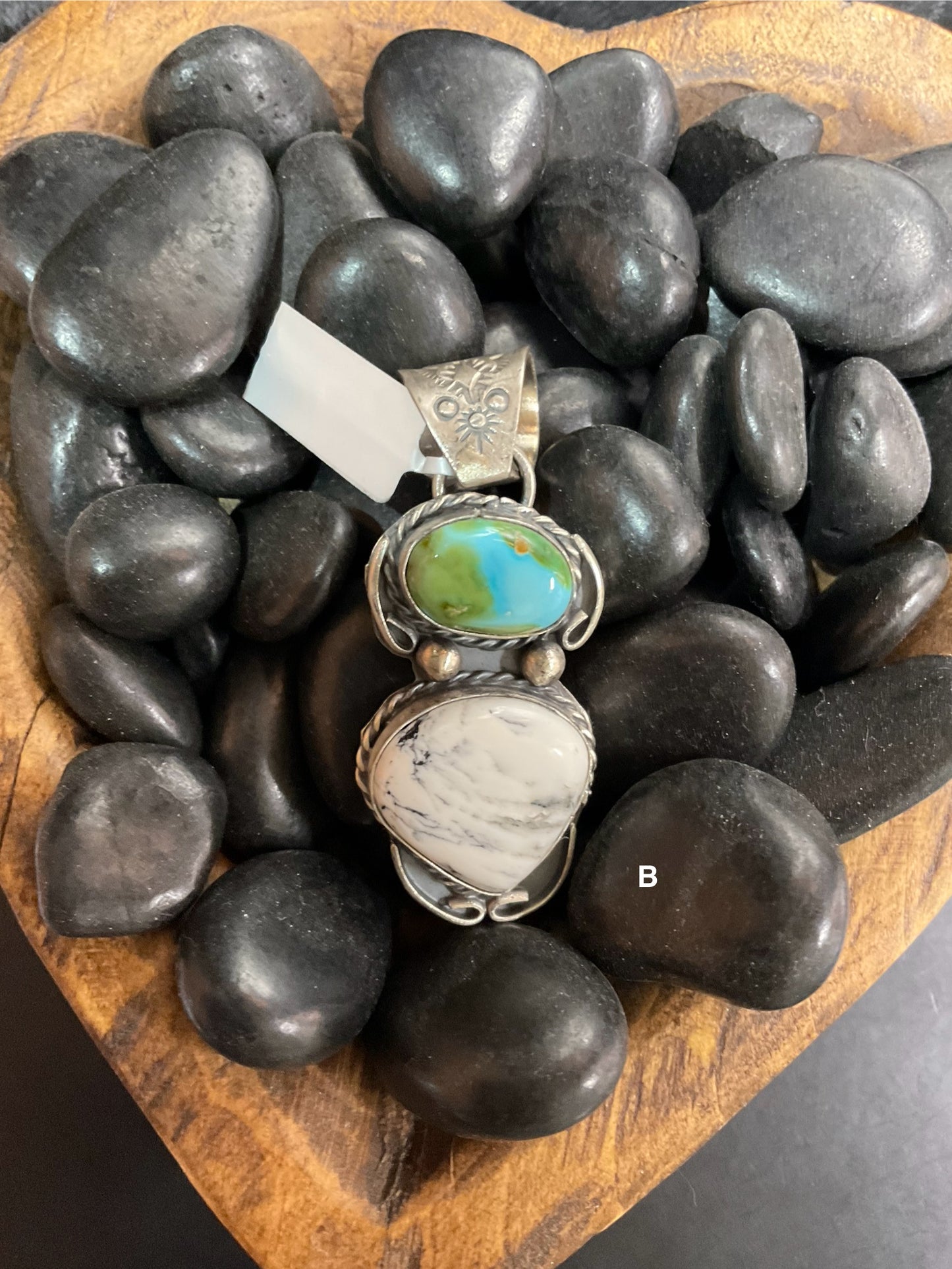 Sonoran Turquoise & White Buffalo Pendants