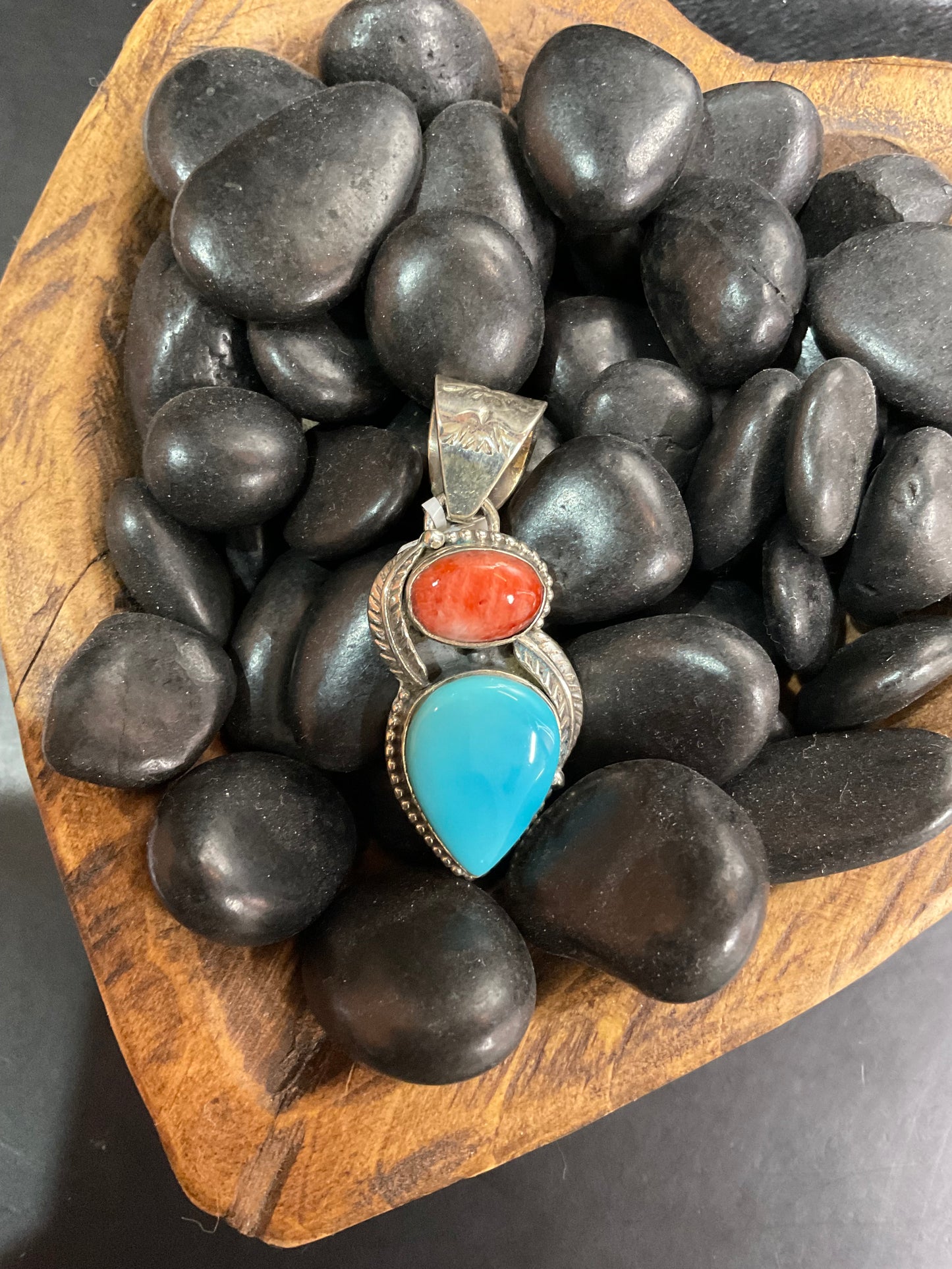 Turquoise & Spiny Oyster Pendants
