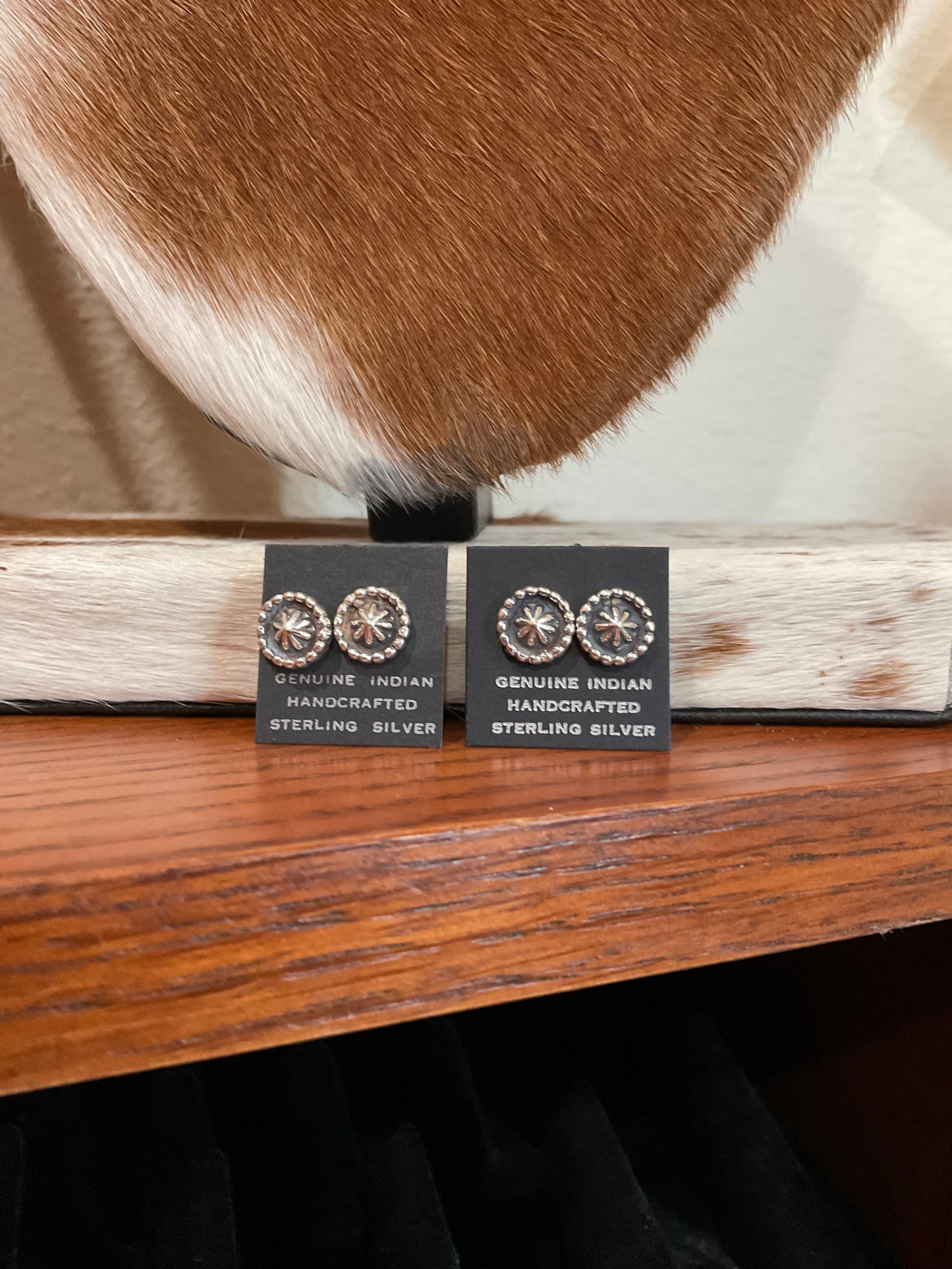 Sterling Silver & Concho Earrings
