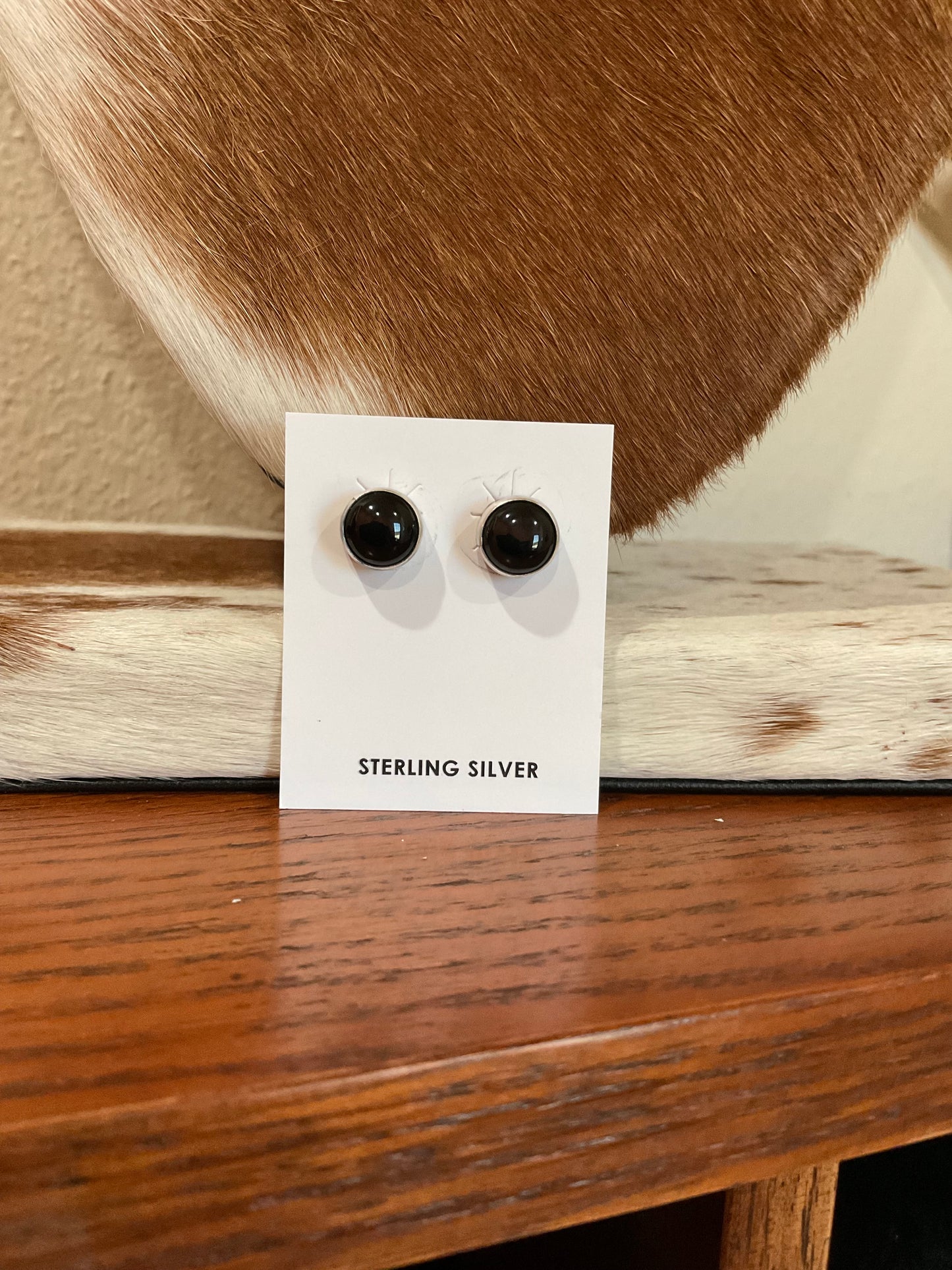 Black Onyx Stud Earrings