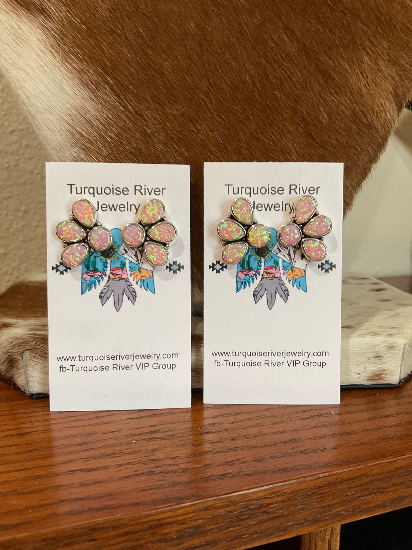 Half Cluster Stud Earrings