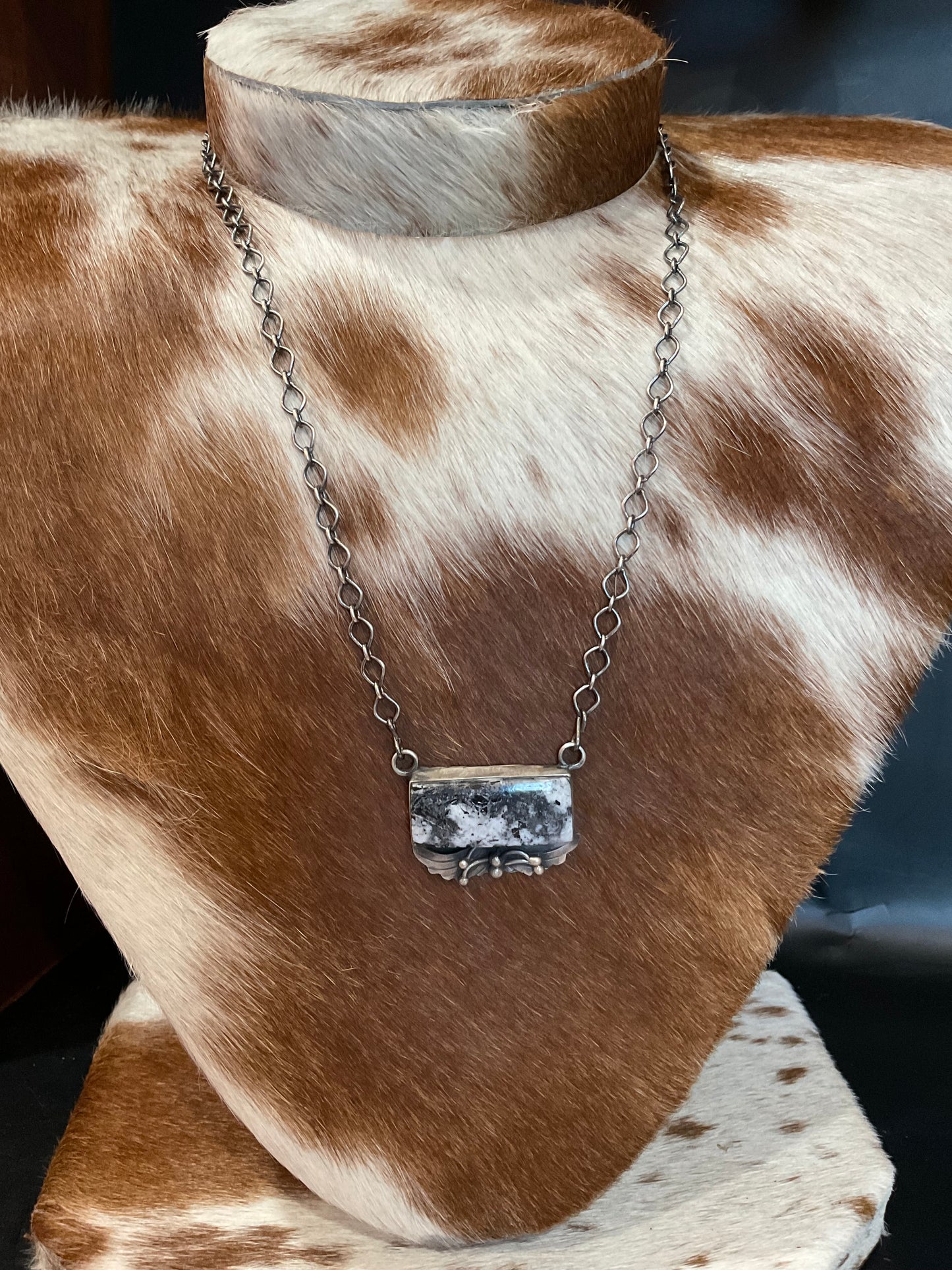 White Buffalo Single Stone Necklaces