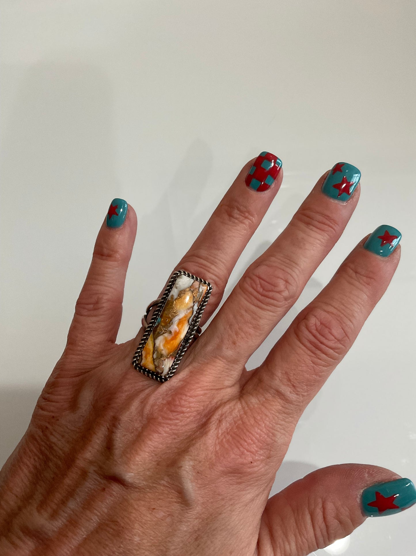 Turquoise & Spiny Oyster Rings