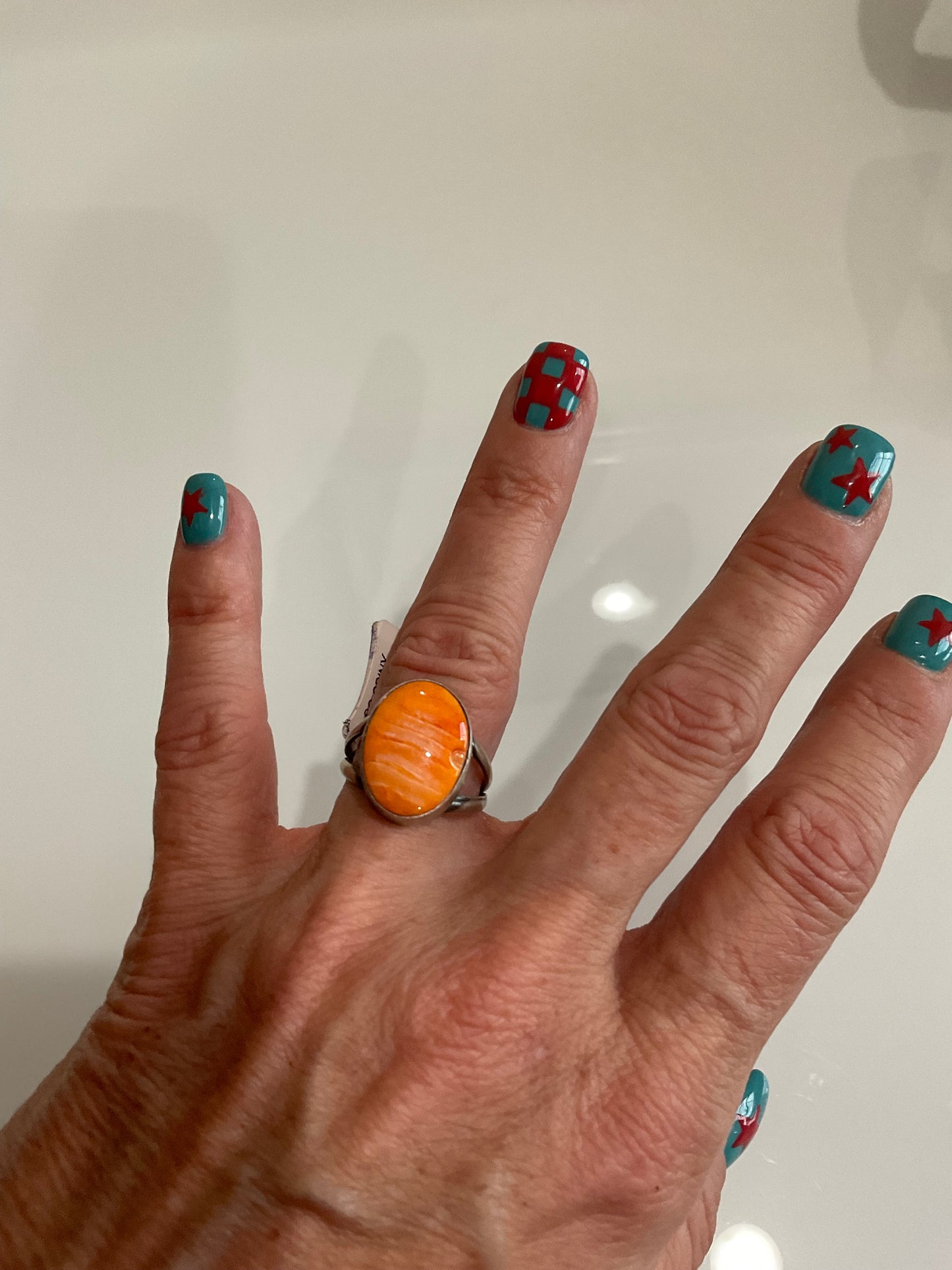 Orange Spiny Oyster Ring