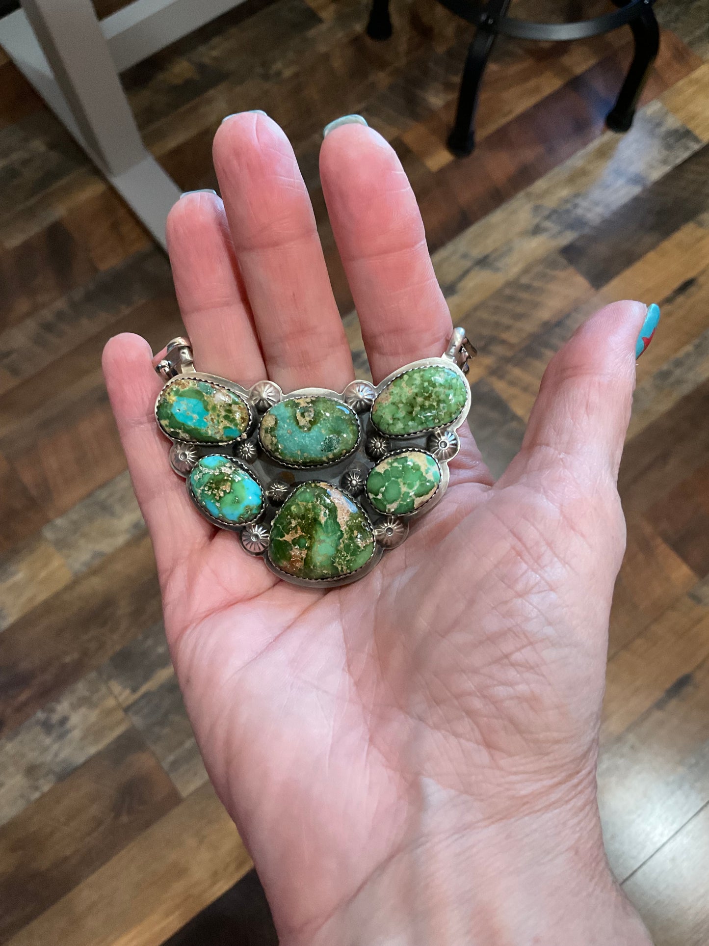 Sonoran Gold Turquoise XL Half Cluster Necklace