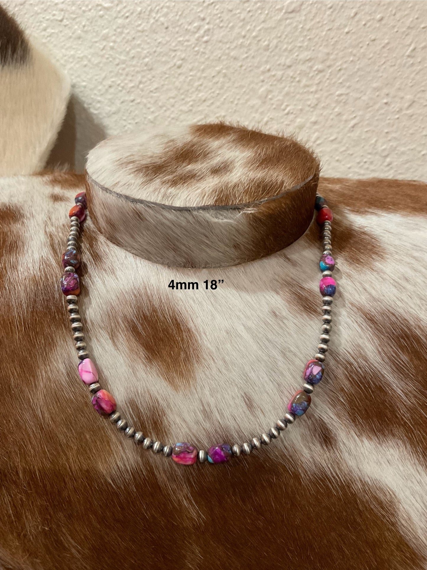 Sterling Silver Pearls w/Pink Dahlia
