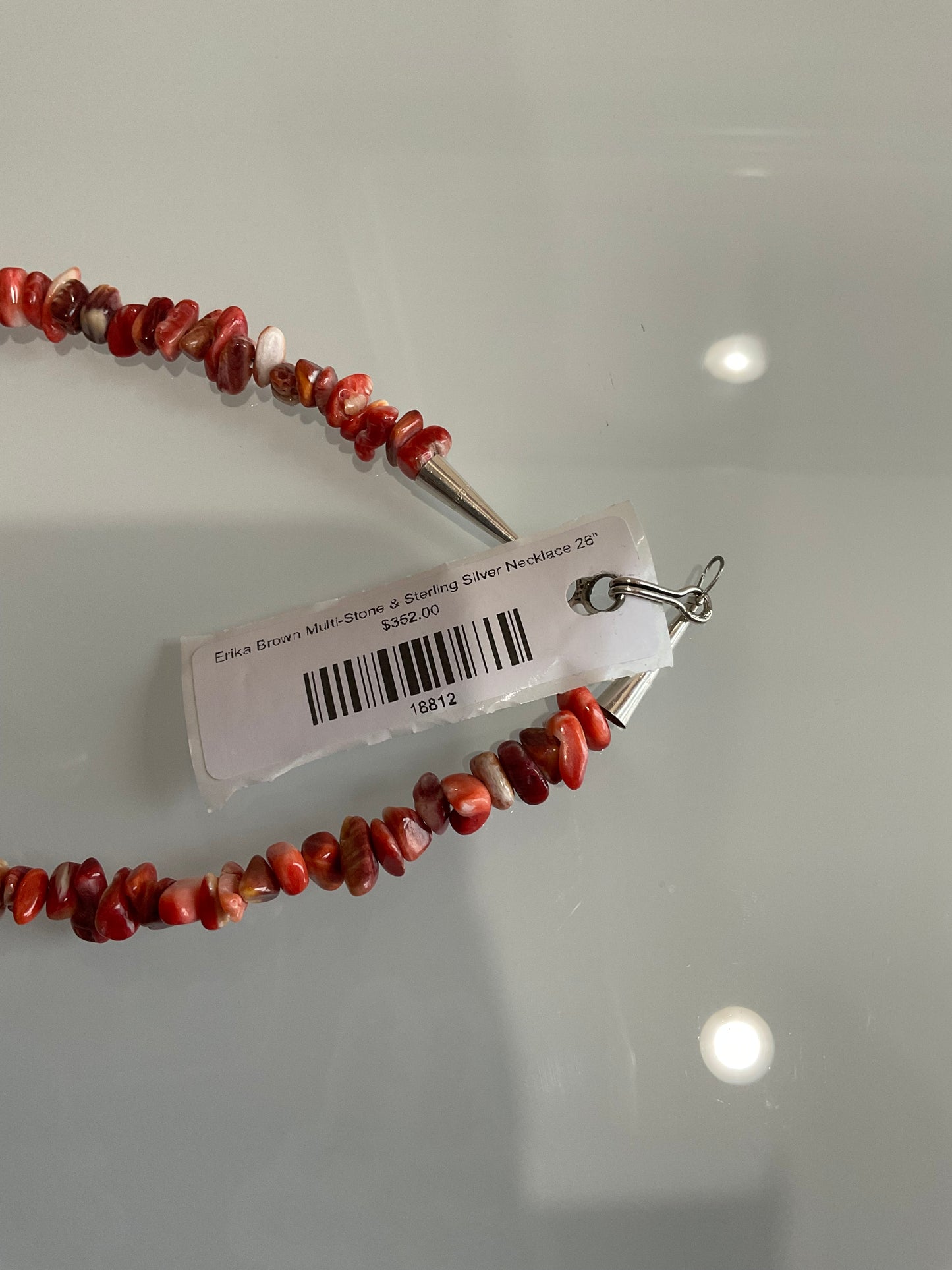 Red Spiny Oyster & Turquoise Jackla Necklace