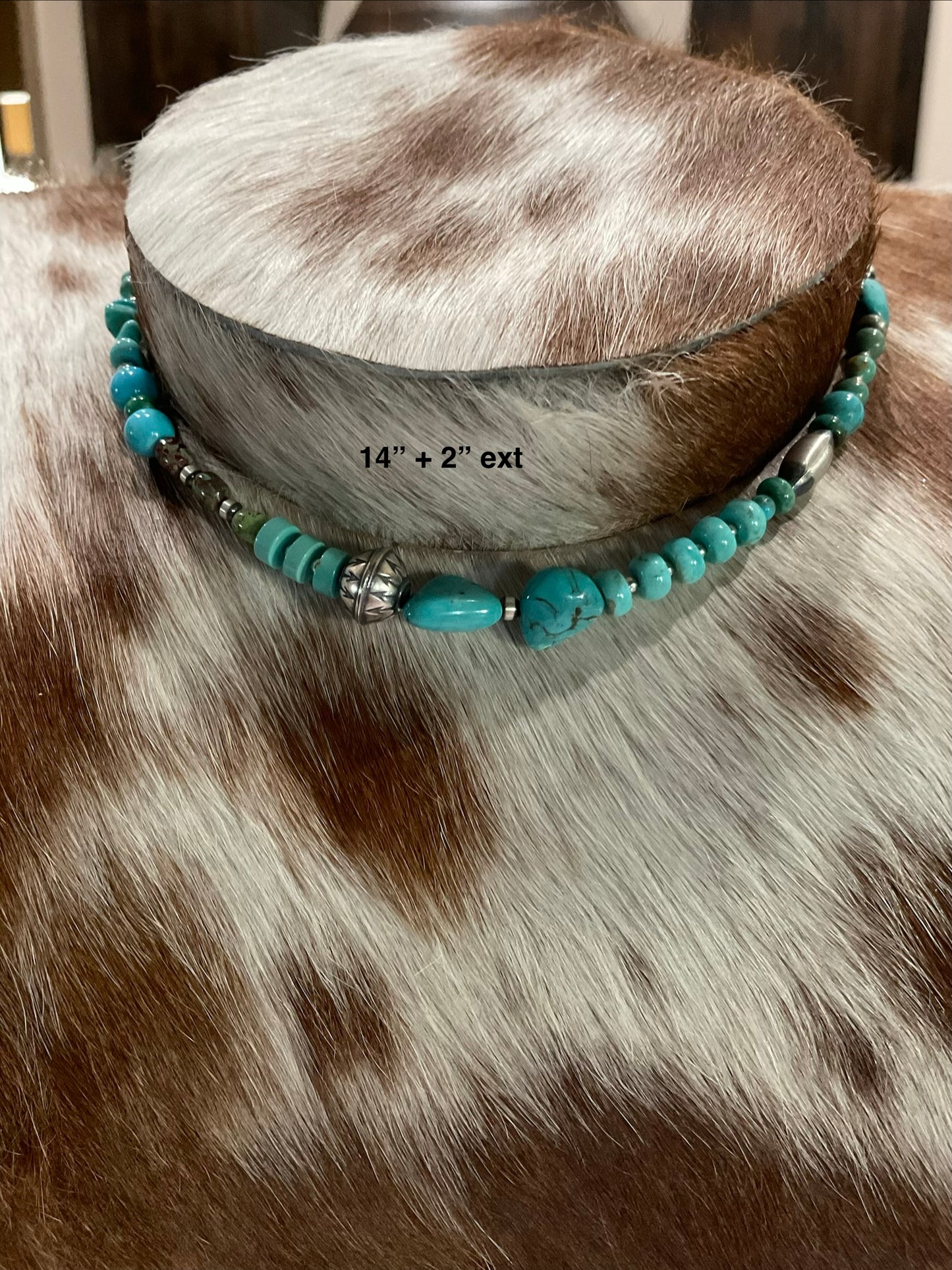 Campitos Turquoise & Sterling Silver Pearl Choker