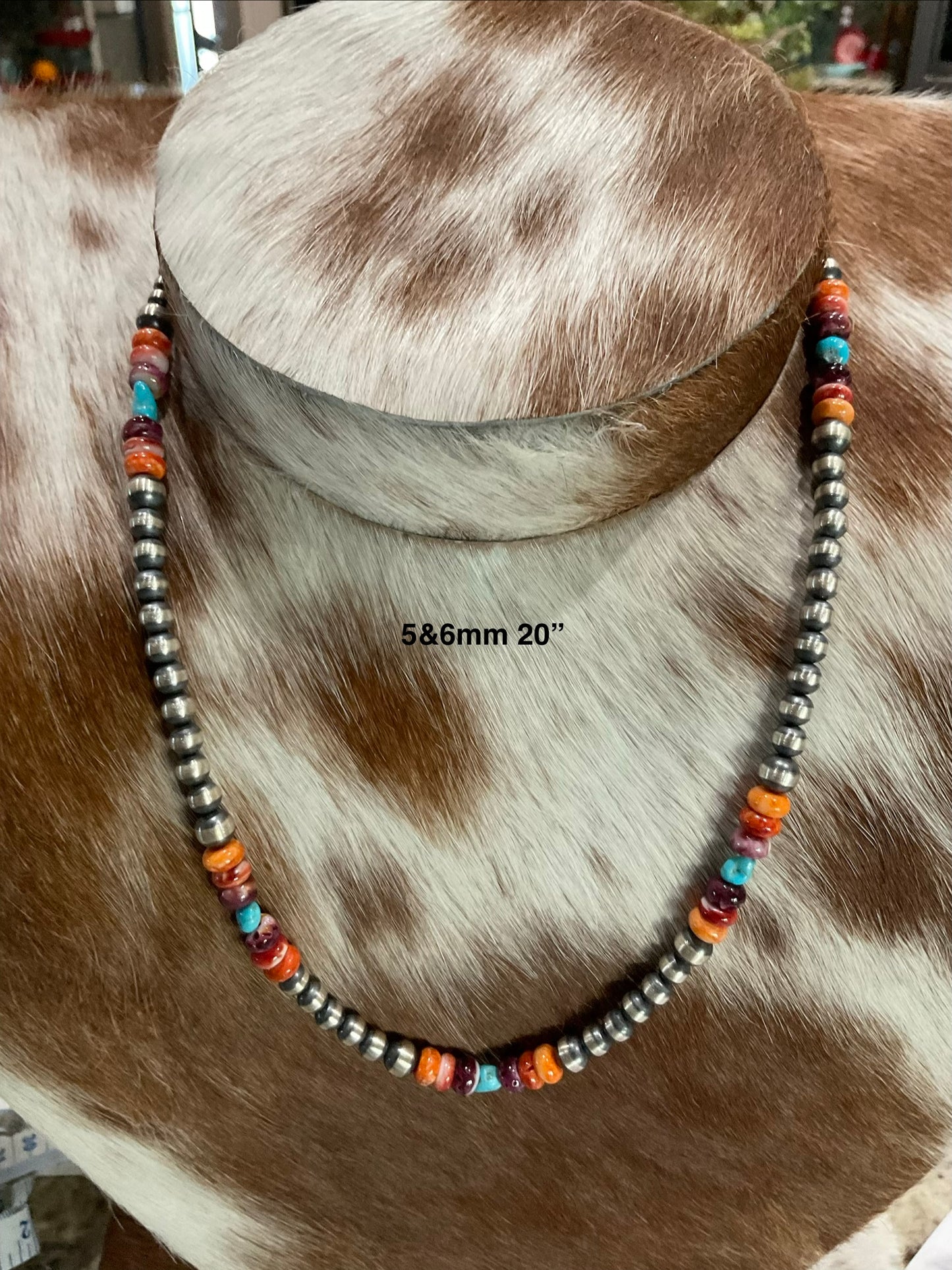 Sterling Silver Pearls w/Spiny Oyster & Turquoise
