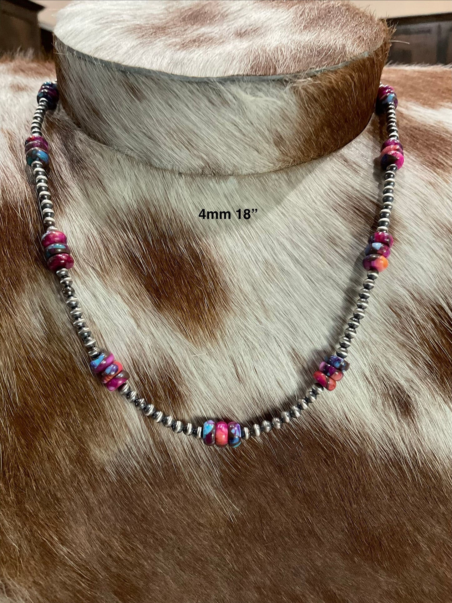 Sterling Silver Pearls w/Pink Dahlia