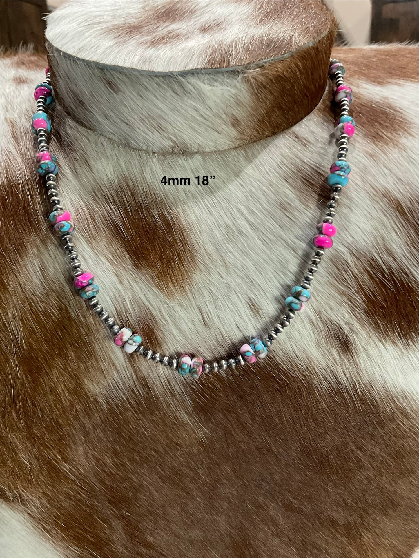 Sterling Silver Pearls w/Cotton Candy