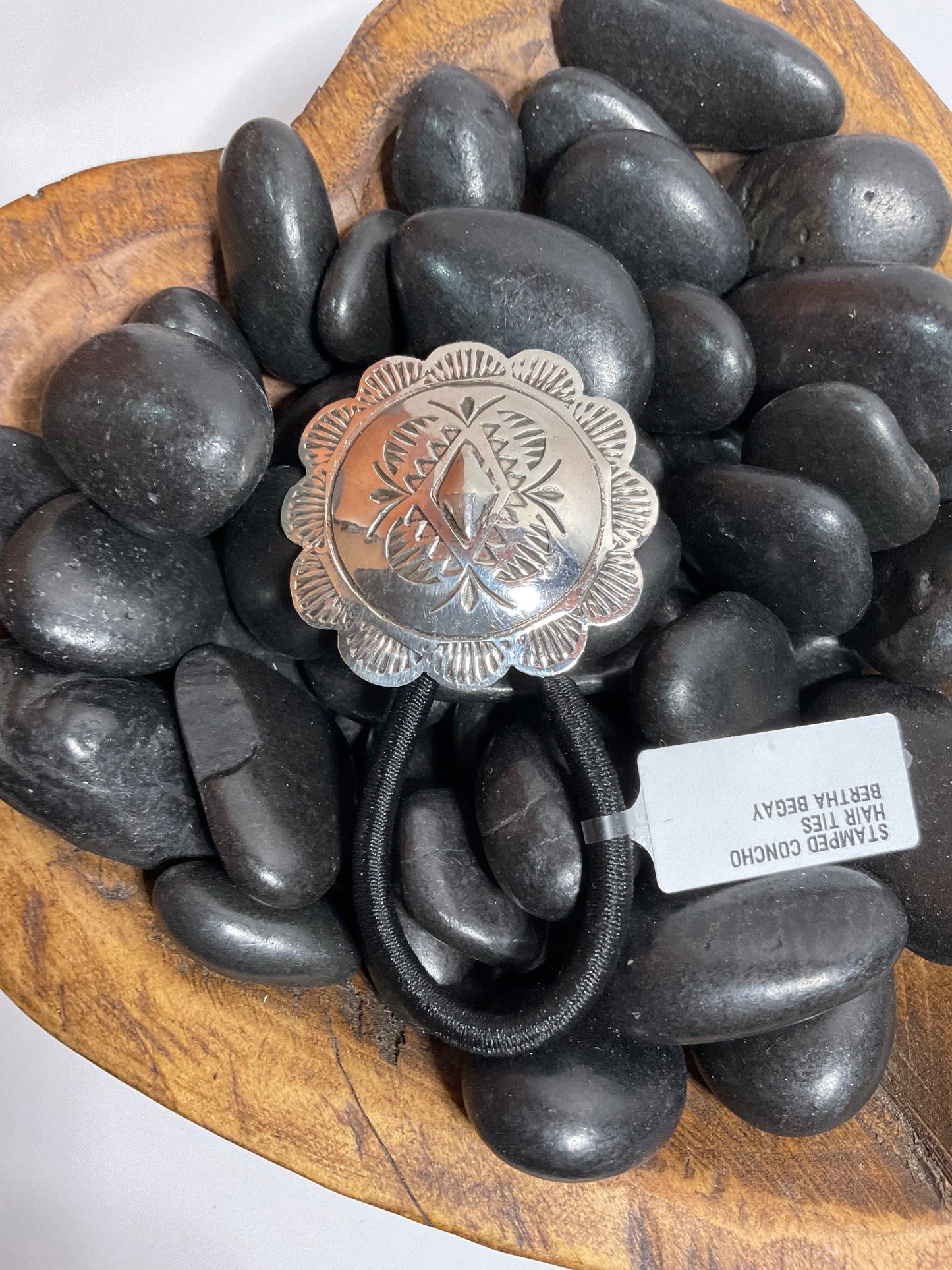 Sterling Silver Concho Hair Tie