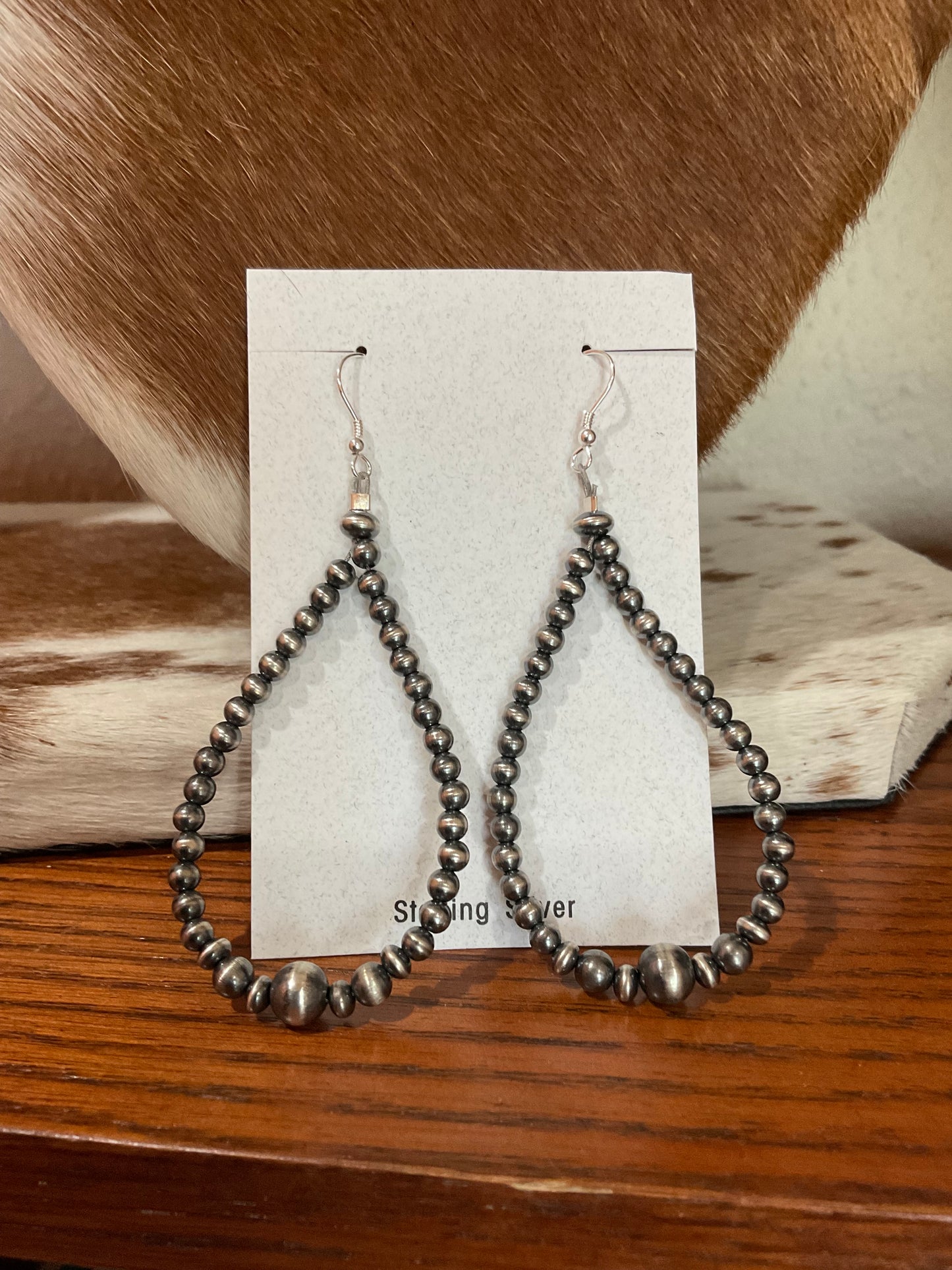 Sterling Silver Pearl Hoop Earrings