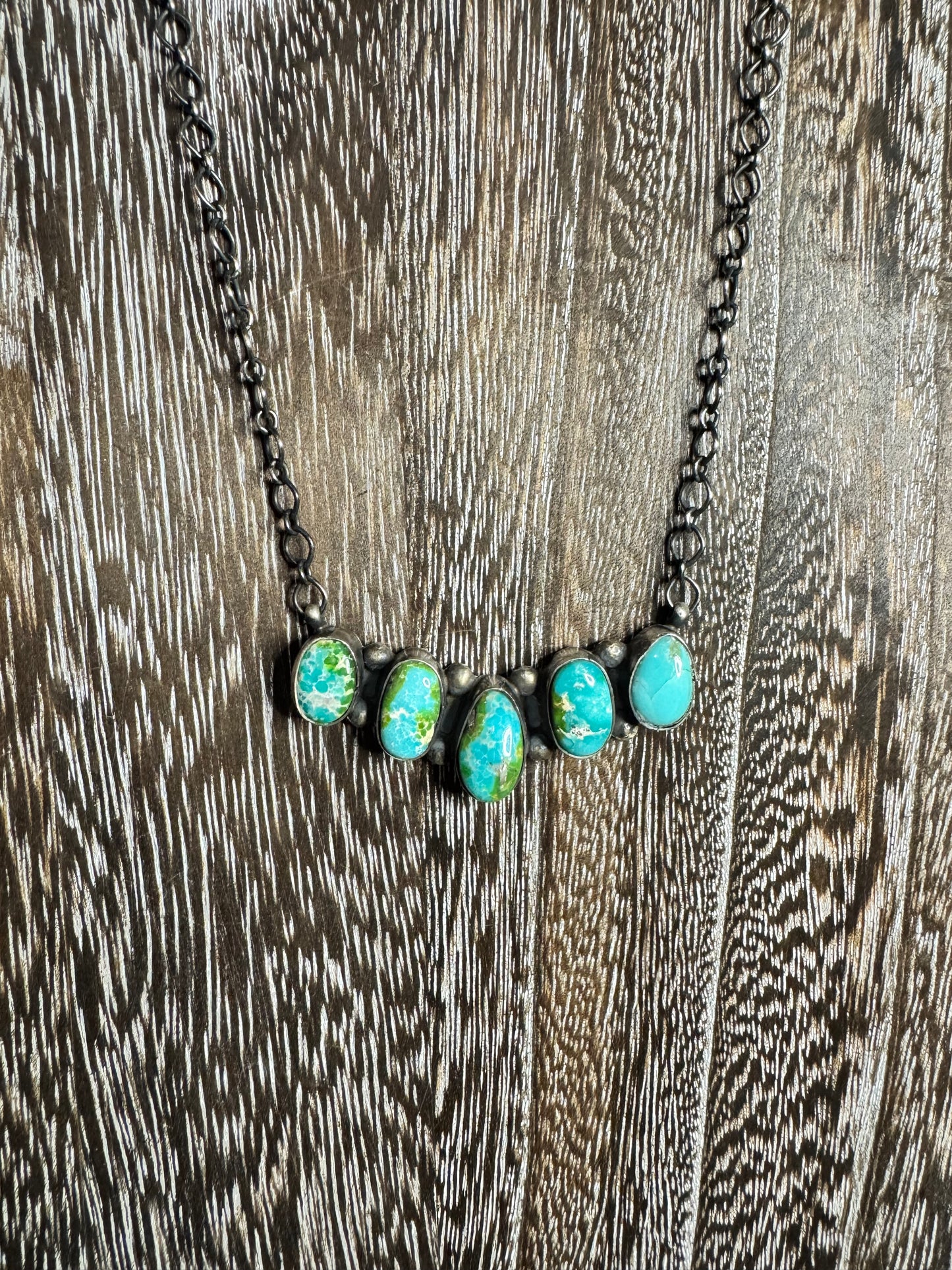 Sonoran Gold Turquoise Multi Stone Bar Necklace