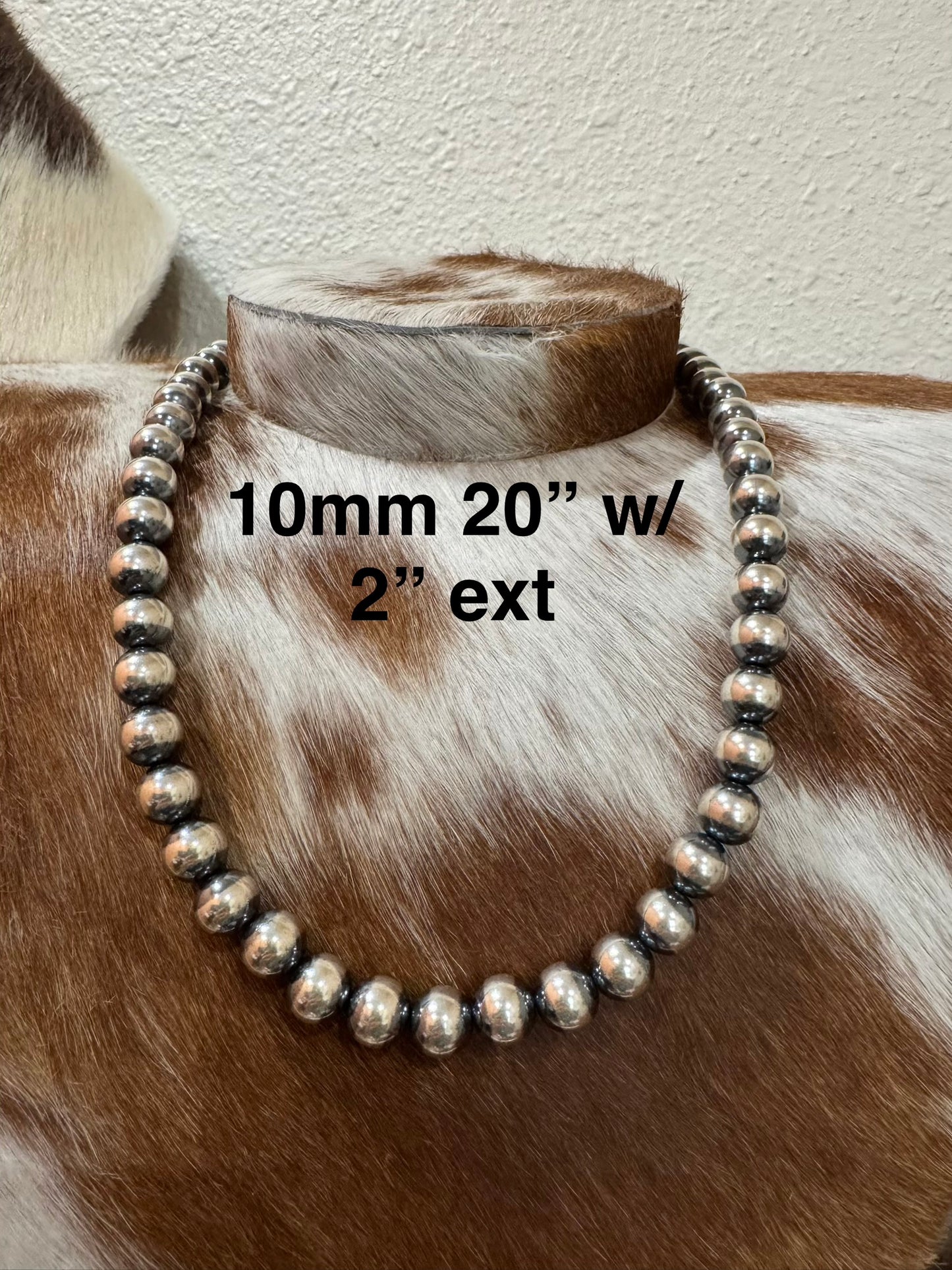 20” 10mm Sterling Silver Pearls