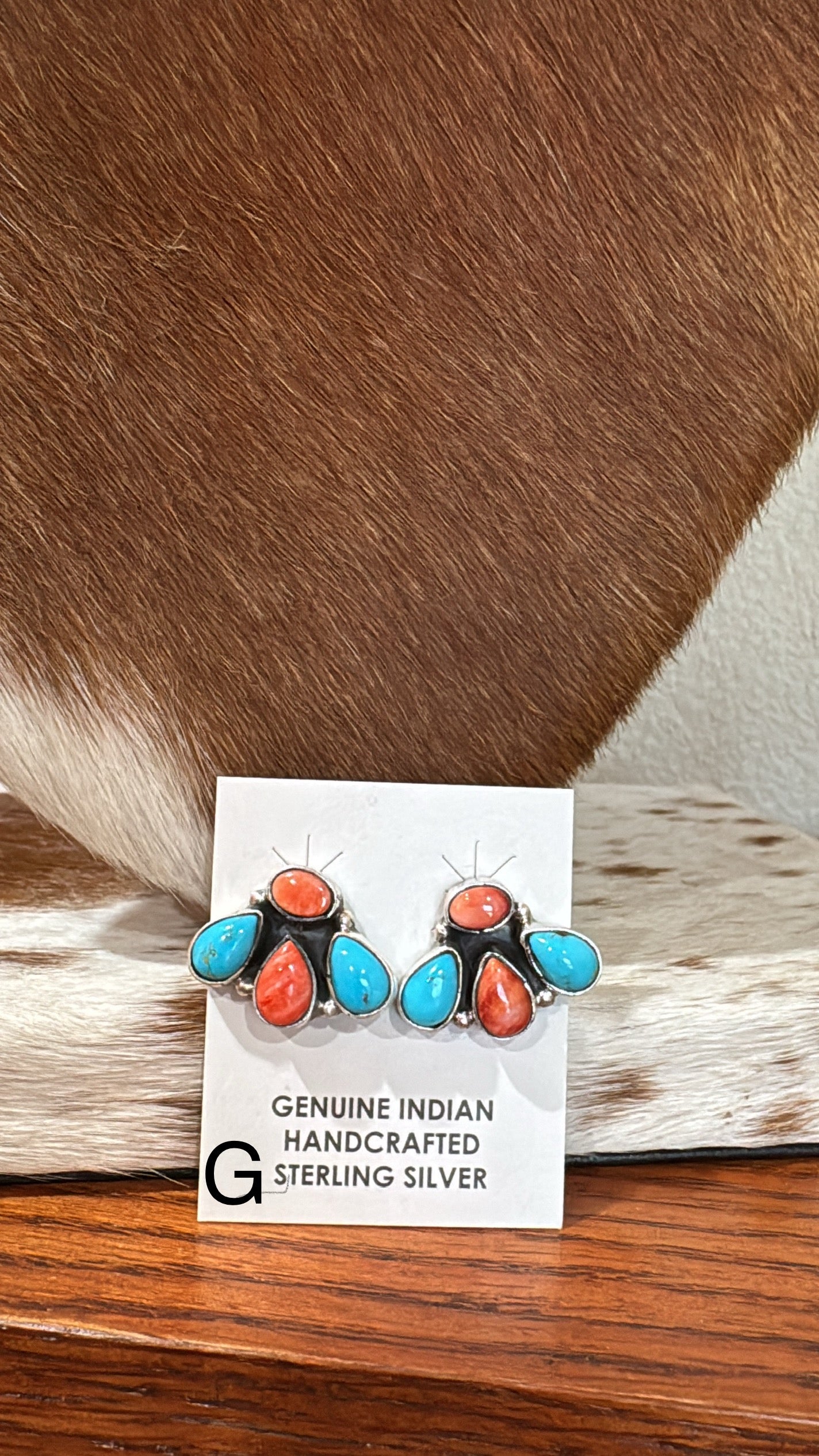 Half Cluster Stud Earrings
