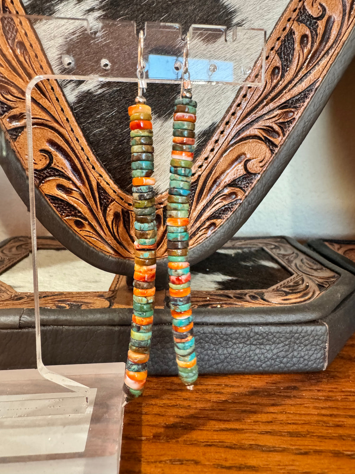 Turquoise & Spiny Duster Earrings