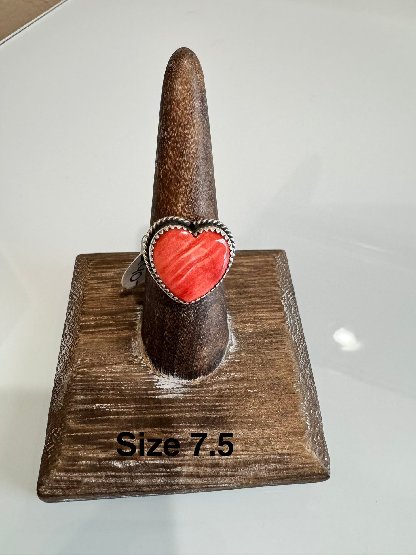 Red Spiny Heart Ring