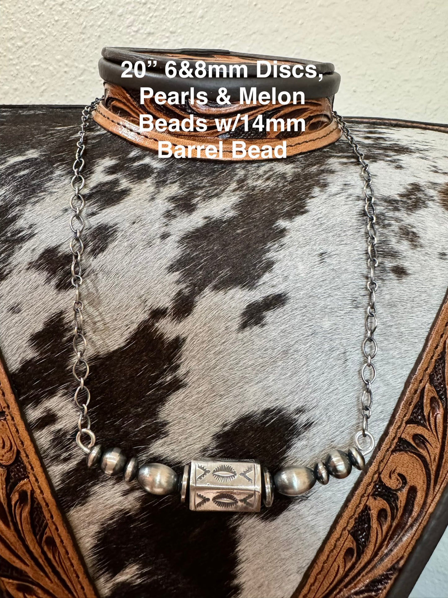 Sterling Silver Barrel Necklace