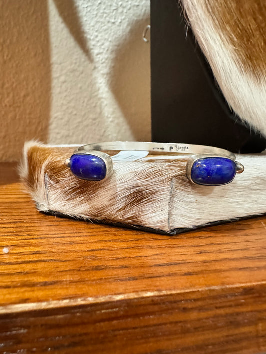 Lapis 2 Stone Reverse Cuff