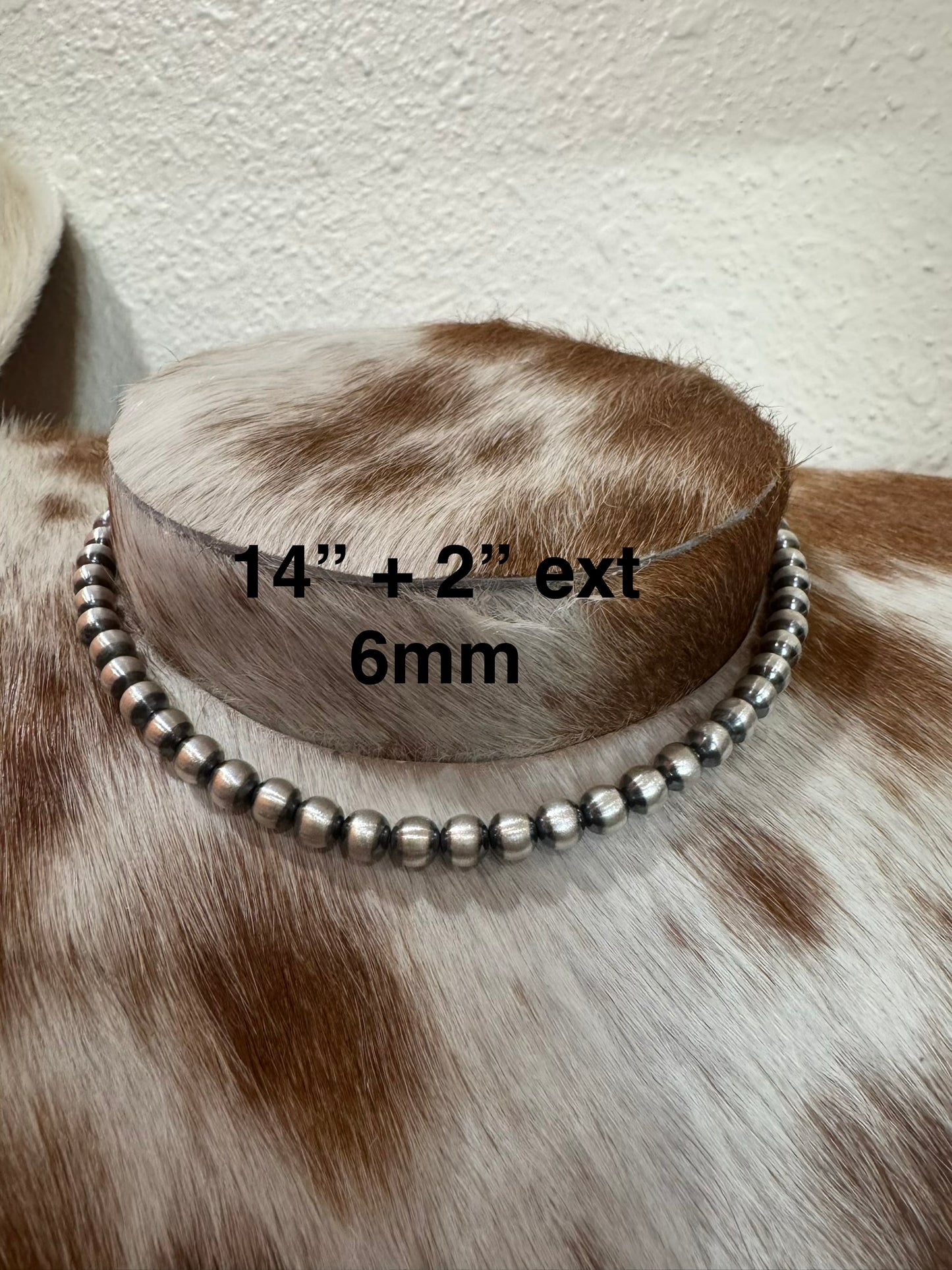 14”-16” 6mm Sterling Silver Pearl Choker
