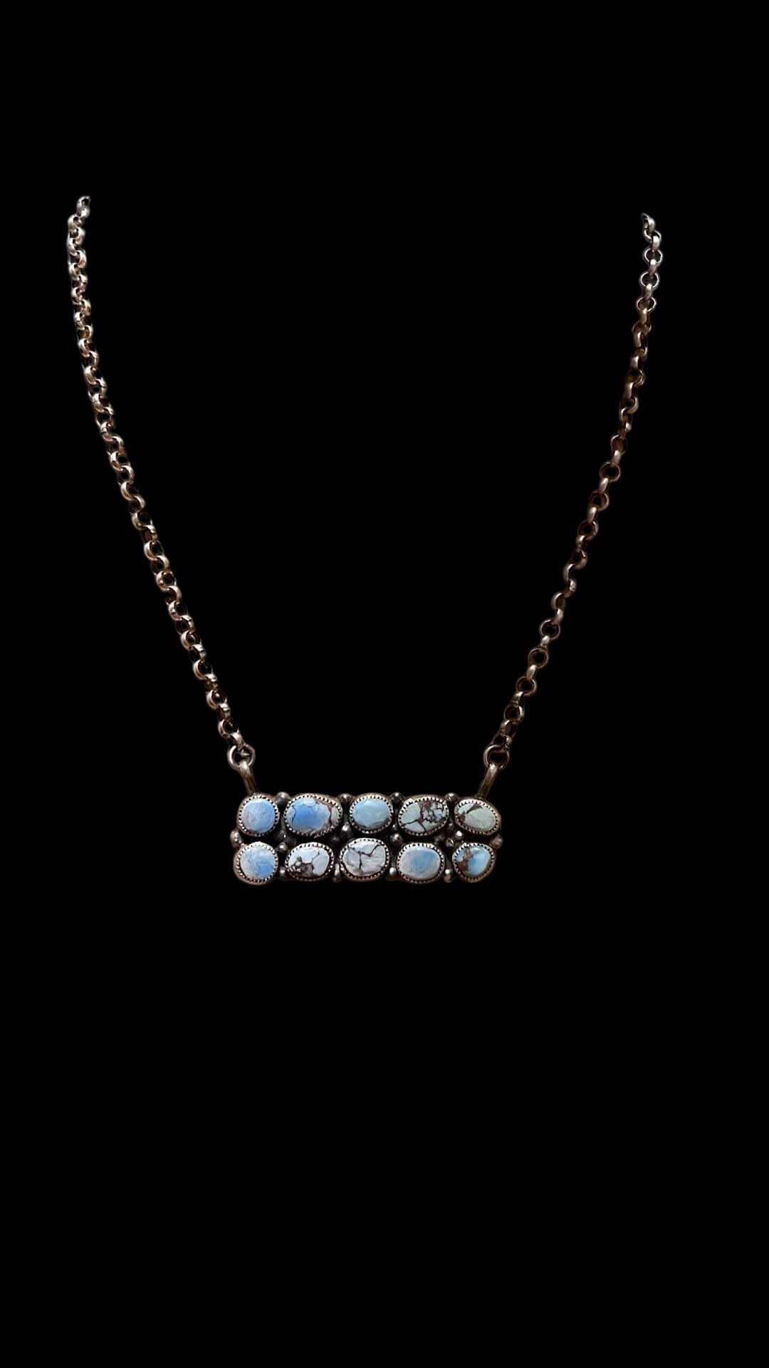 Golden Hills Turquoise Multi Stone Bar Necklace