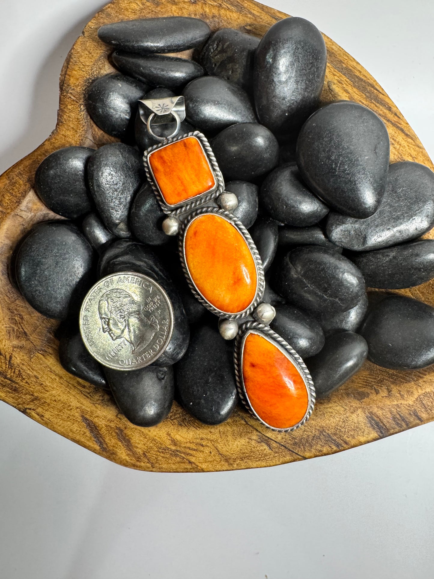 Orange Spiny Pendant