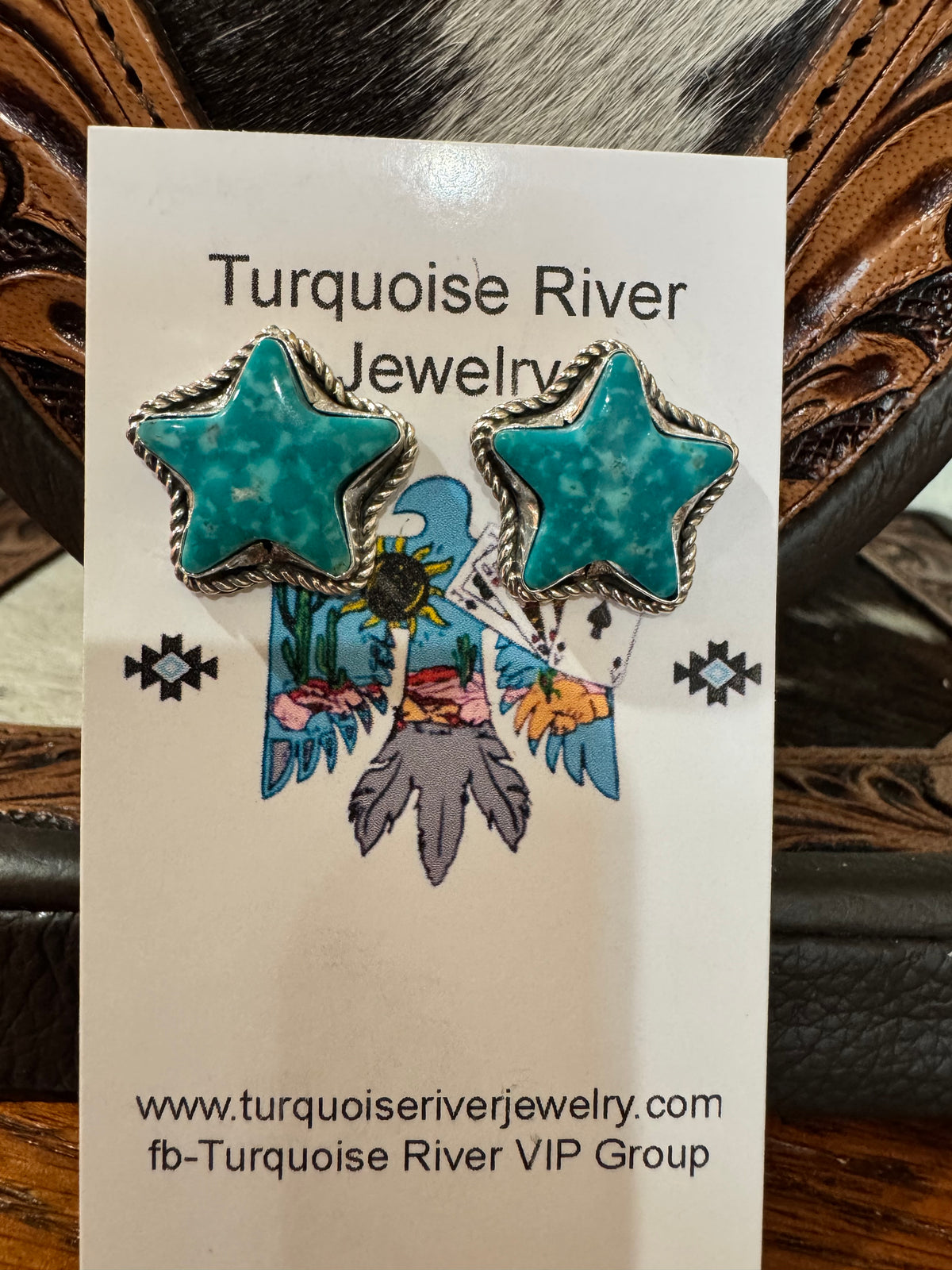 Armenian Turquoise Star Earrings
