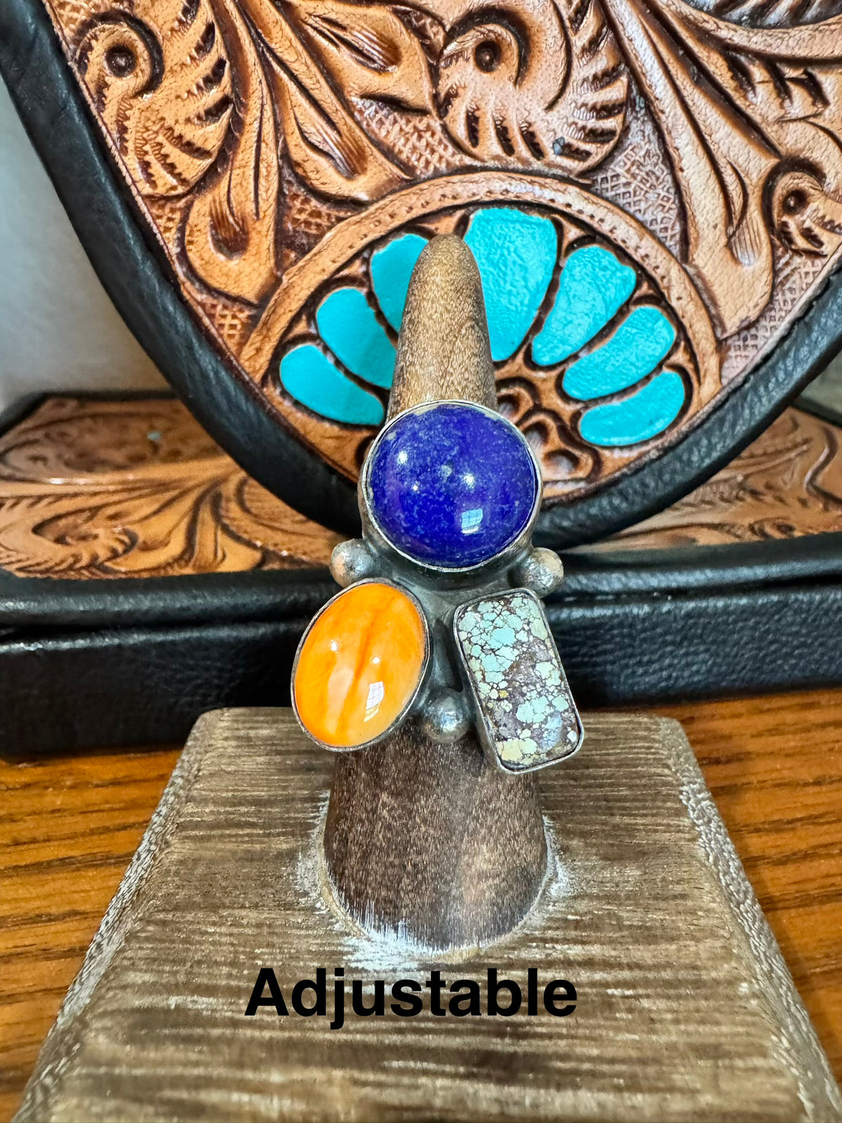 Lapis, Golden Hills & Orange Spiny Ring