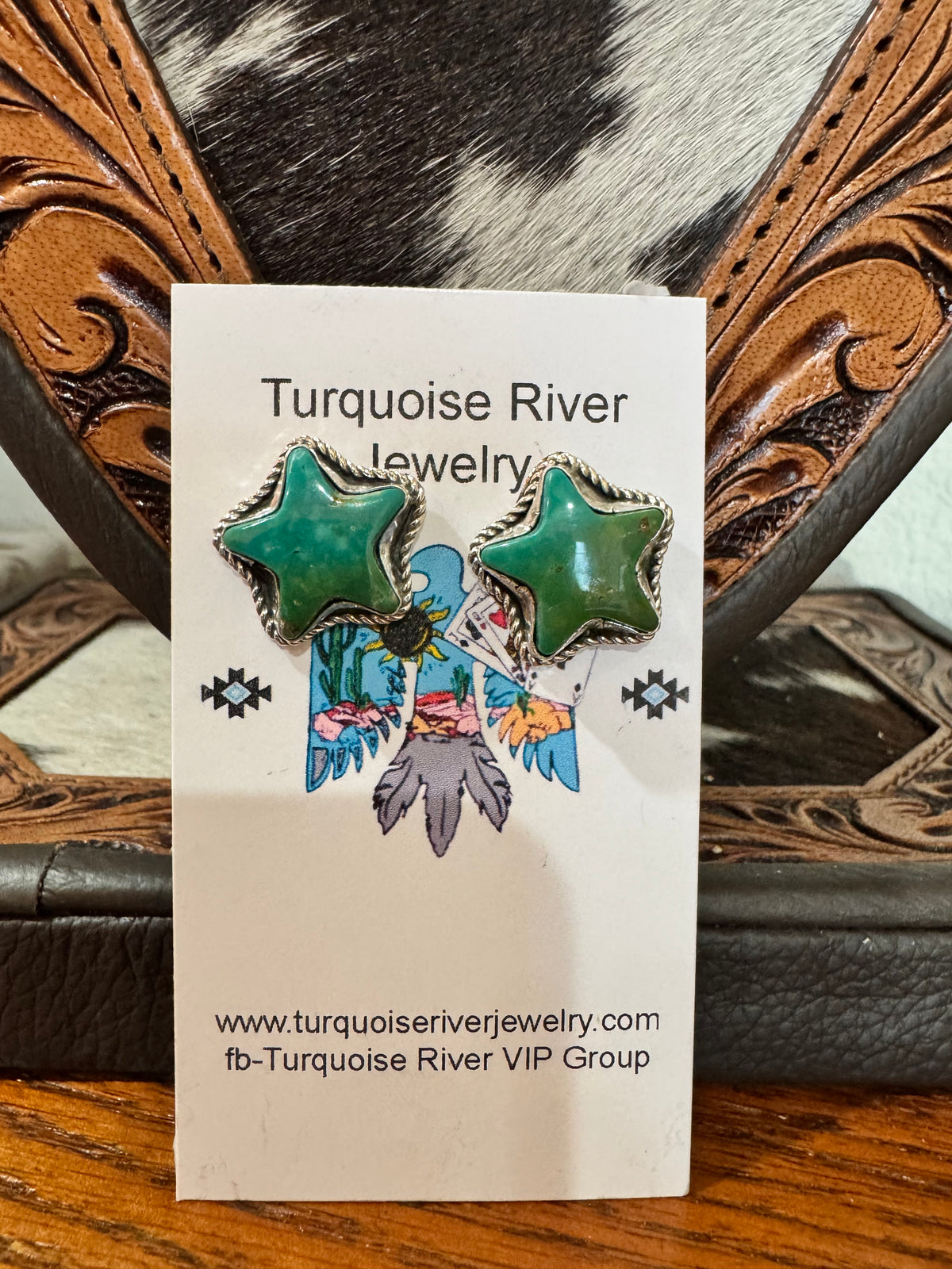 Armenian Turquoise Star Earrings