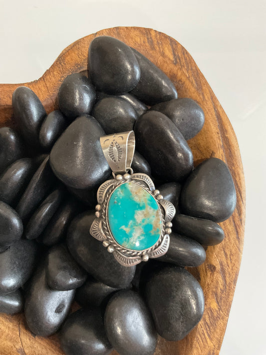 Blue Gem Turquoise Pendant