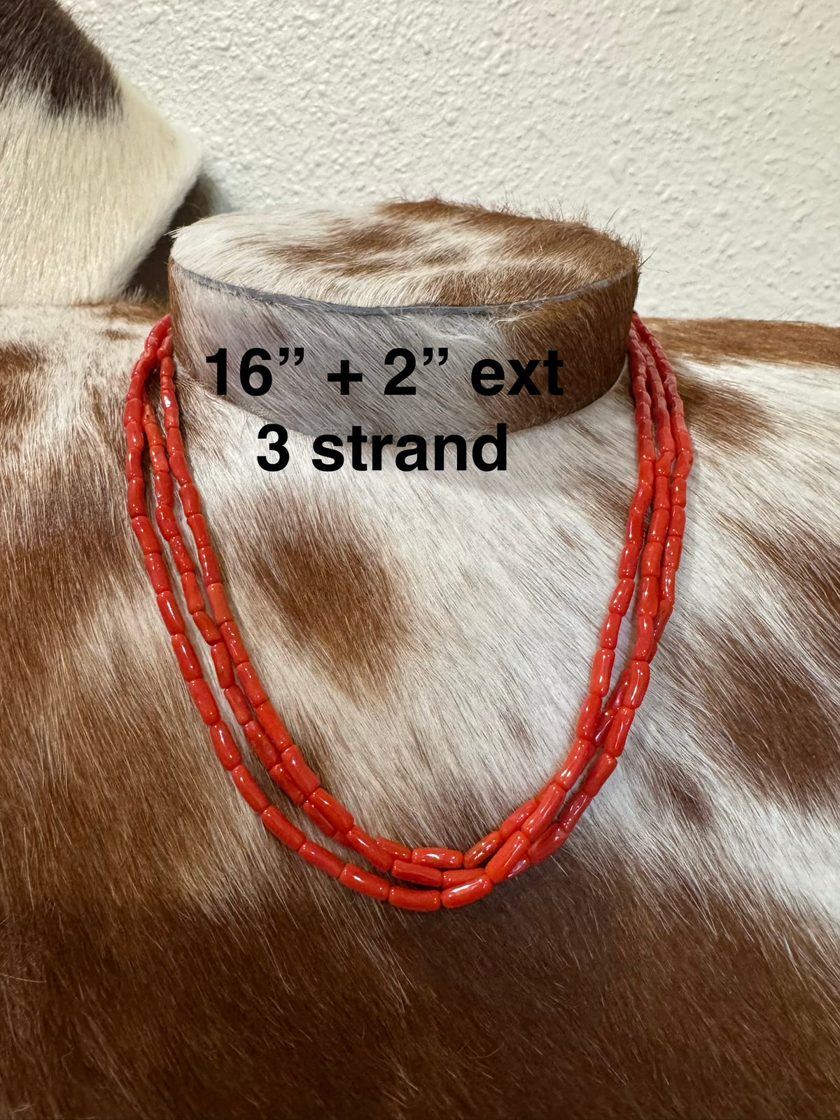 Red Coral 3 Strand Necklace