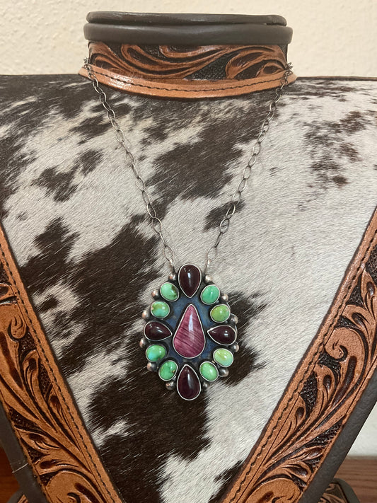 Sonoran Gold & Purple Spiny Cluster Necklace
