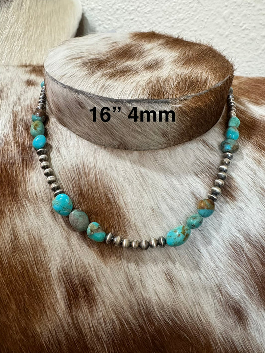 Sterling Silver Pearls w/Kingman