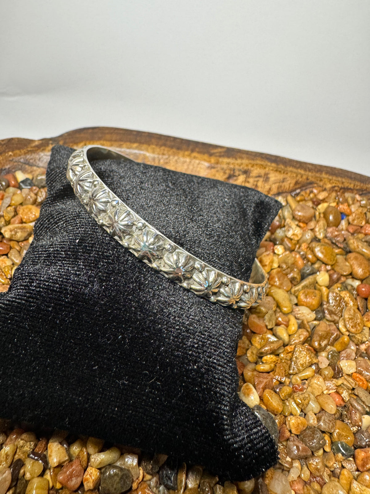Sterling Silver Star Shot Bangle