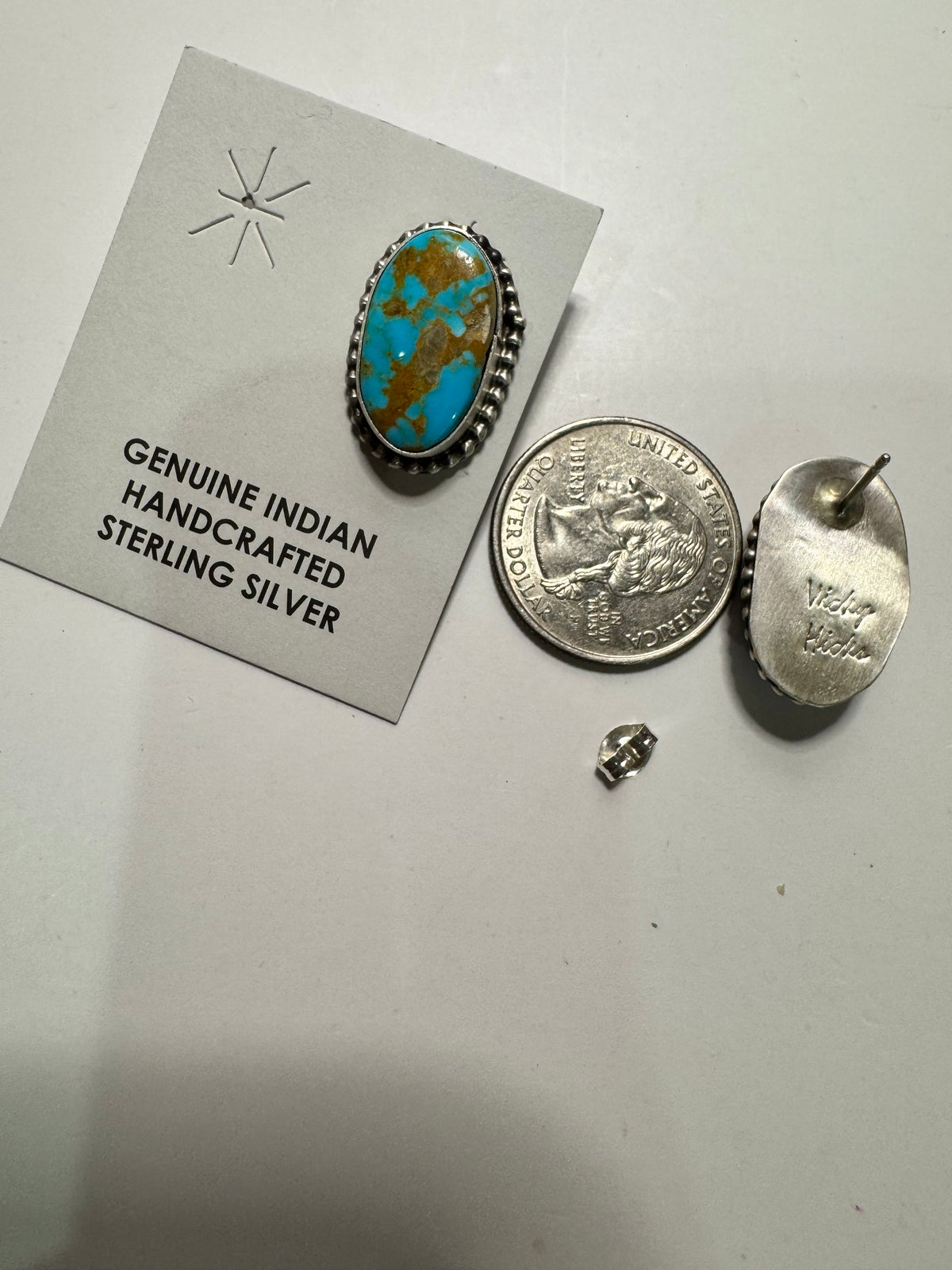 Oval Kingman Stud Earrings